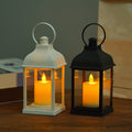 Japceit Electronic Candle Lamp, Flameless LED Wind Light, Outdoor Camping Lantern with Timer, Halloween Christmas Party Decoration, Battery Operated Candlestick for Tabletop