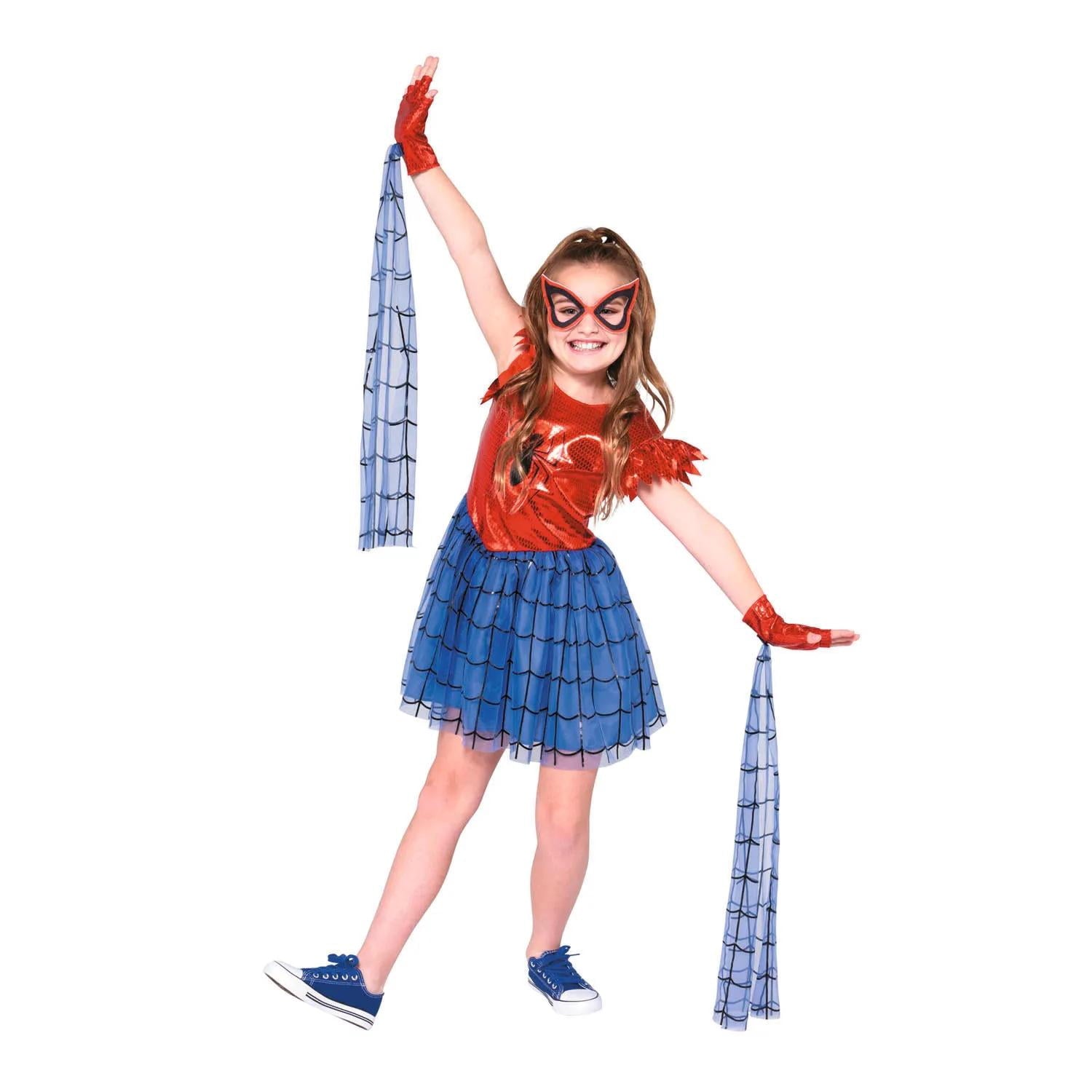 Marvel Girls' Spider-Man Dress Halloween Costume Dress - Red 3T-4T