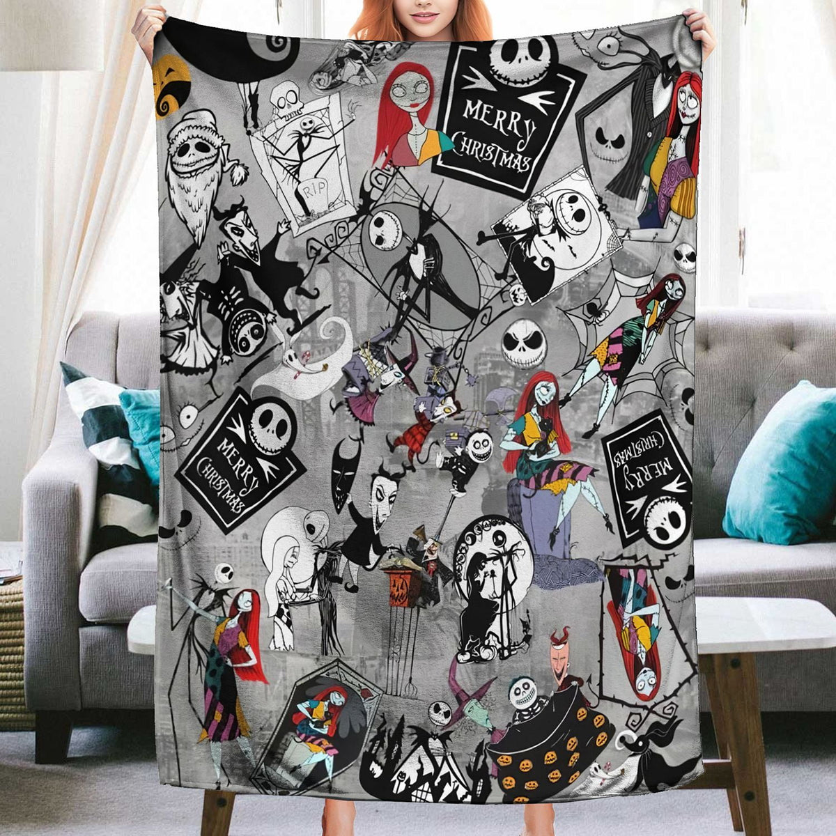 Jbralid This is My Horror Movie Watching Blanket, Horror Movie Blanket, Halloween Blanket, Scary Movie Blanket, Horror Blanket Gifts for Halloween 40x50 in