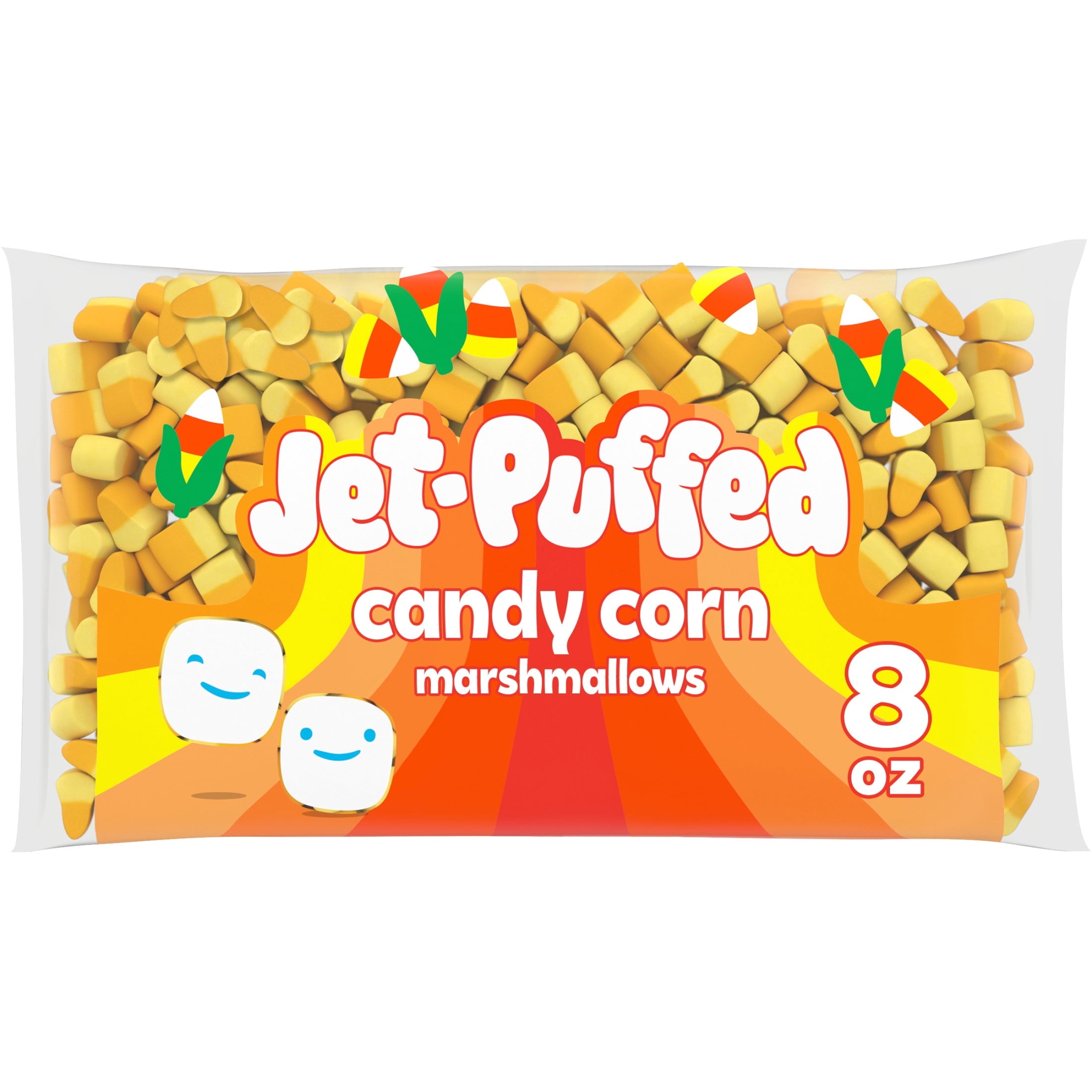 Jet-Puffed Candy Corn Shaped Halloween Fall Marshmallows, 8 oz Bag