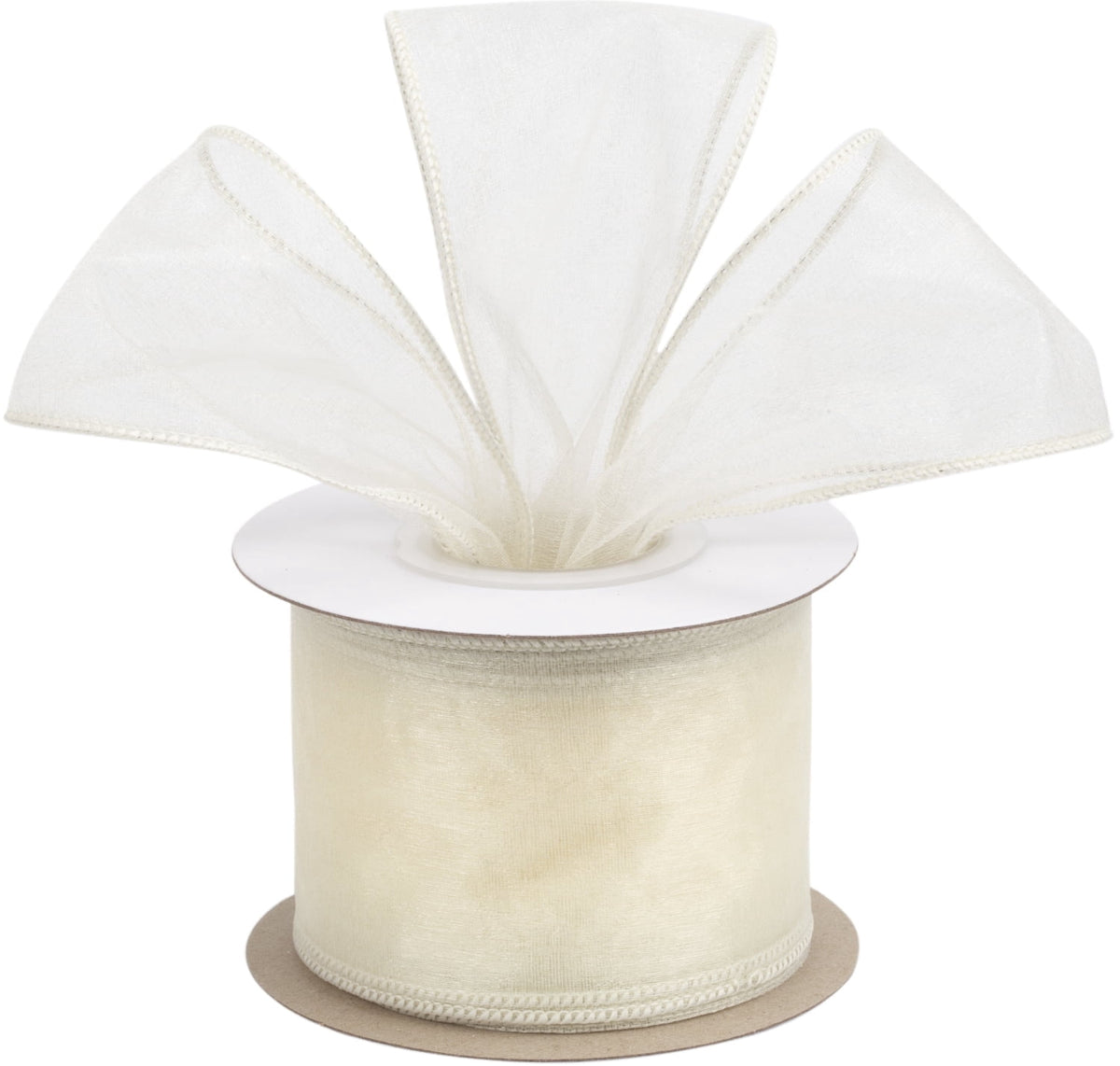 Joycrosso 1.5 Inch White Wired Organza Ribbon - 20 Yards Sheer Decorative Ribbon for Gift Wrapping, Wedding Decor, Christmas Tree, Crafts & DIY Projects