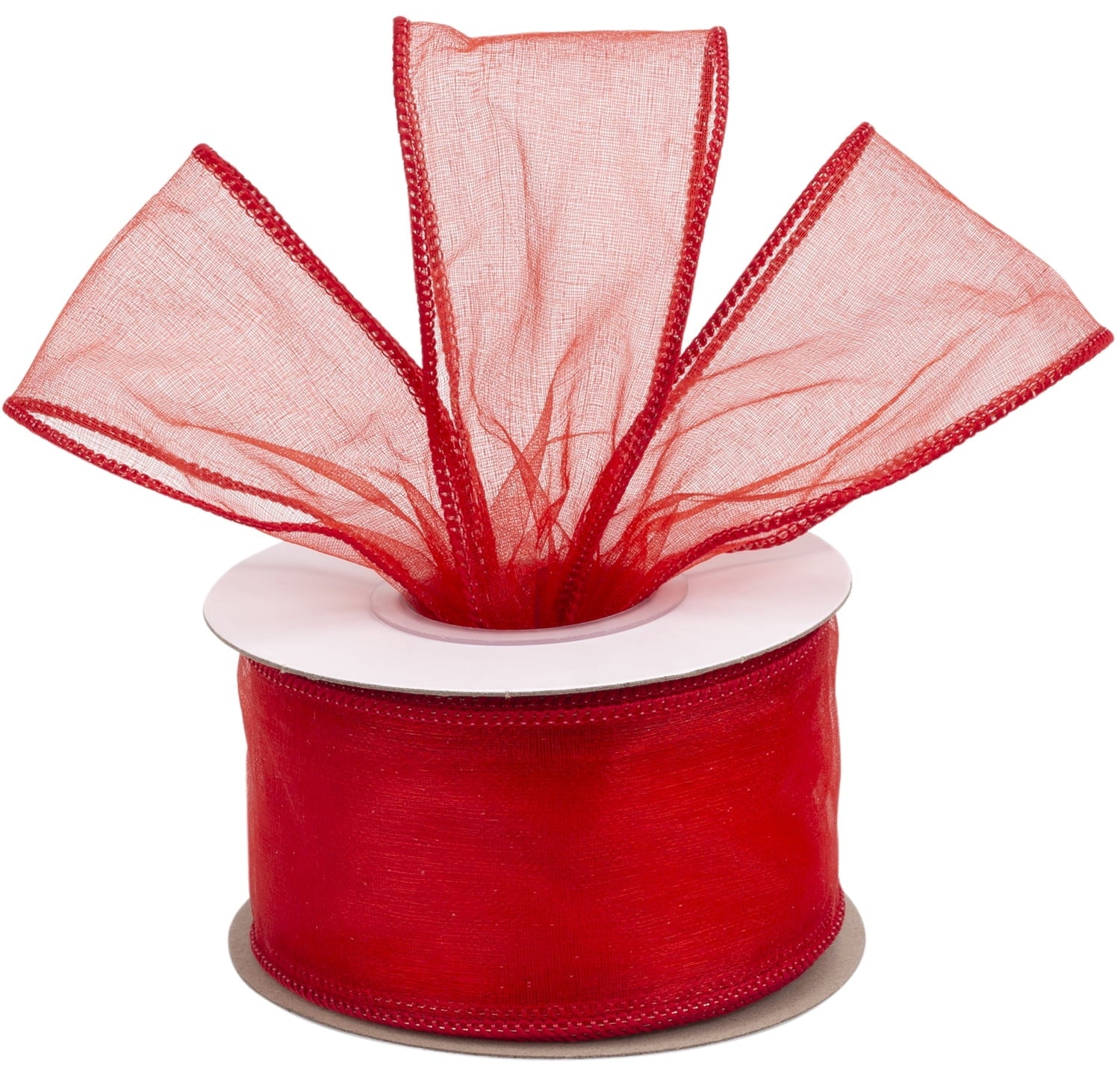 Joycrosso 1.5 Inch White Wired Organza Ribbon - 20 Yards Sheer Decorative Ribbon for Gift Wrapping, Wedding Decor, Christmas Tree, Crafts & DIY Projects