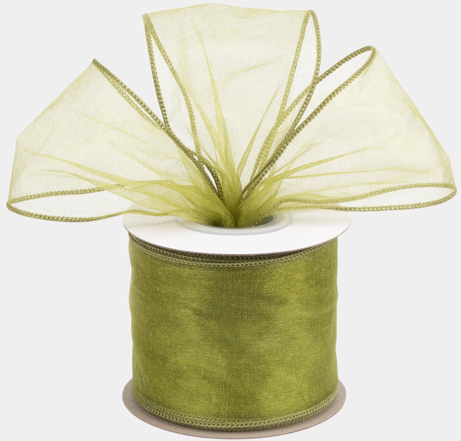 Joycrosso 1.5 Inch White Wired Organza Ribbon - 20 Yards Sheer Decorative Ribbon for Gift Wrapping, Wedding Decor, Christmas Tree, Crafts & DIY Projects