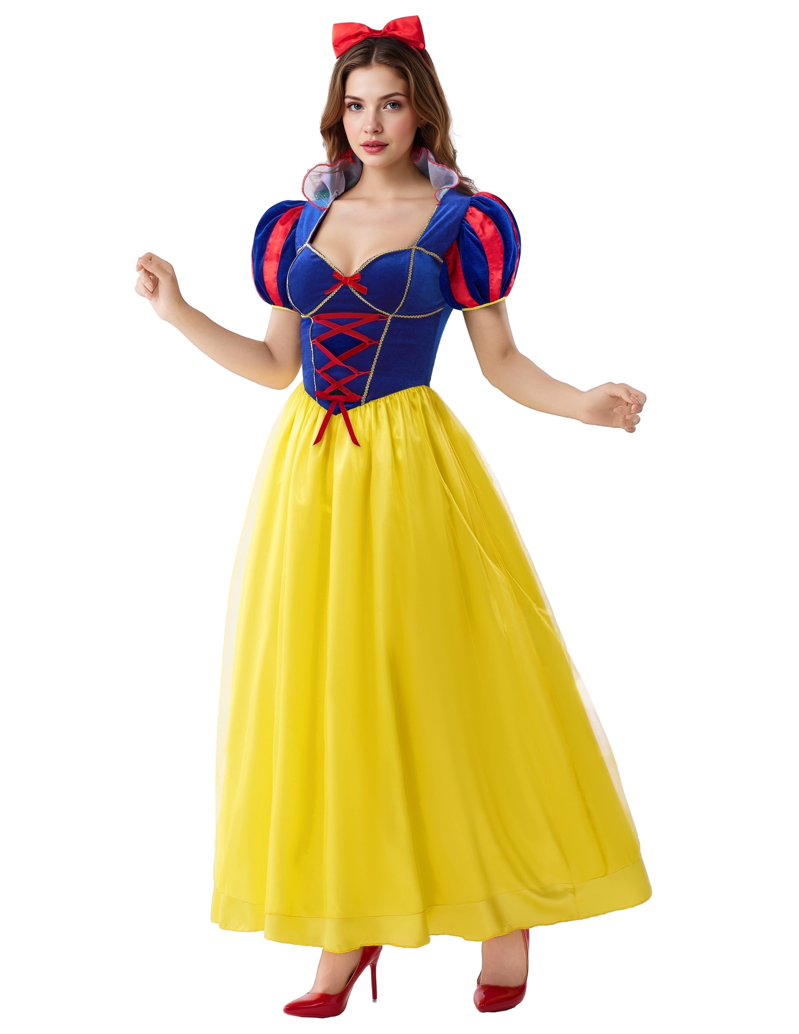 Joyfy Women Princess Costume, Green Dress Fairy for Halloween Costume Party Dress up Role Play M-XXL