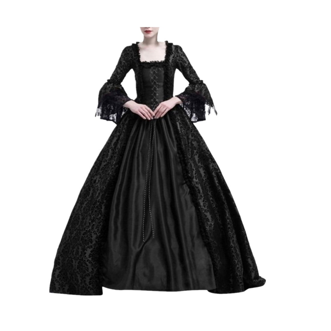 Jsaierl Victorian Dress for Women 1800S Medieval Renaissance Dress Corset Flare Sleeve Vintage Dress Cocktail Party Ball Gown