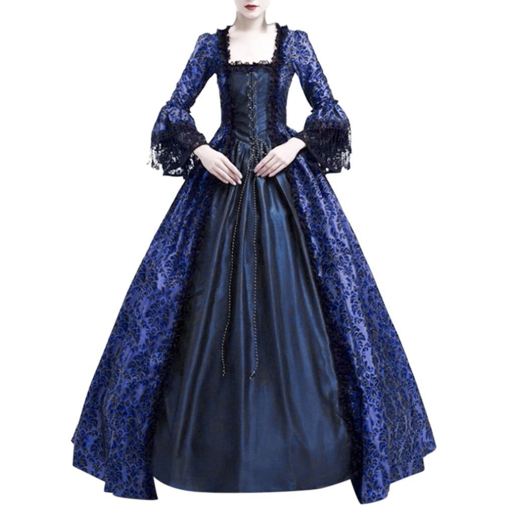 Jsaierl Victorian Dress for Women 1800S Medieval Renaissance Dress Corset Flare Sleeve Vintage Dress Cocktail Party Ball Gown