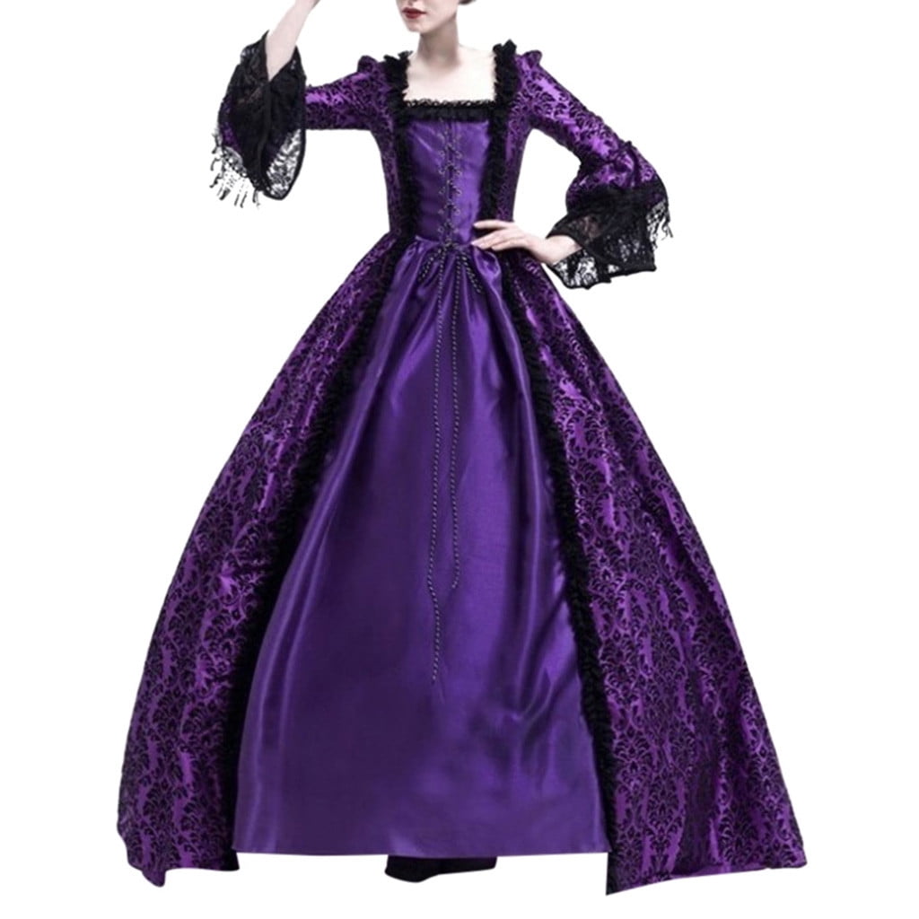 Jsaierl Victorian Dress for Women 1800S Medieval Renaissance Dress Corset Flare Sleeve Vintage Dress Cocktail Party Ball Gown