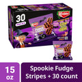 Keebler Spookie Fudge Stripes Minis, Halloween Candy, Chocolatey Cookies, 30 Glow-in-the-Dark Packs, 15 oz