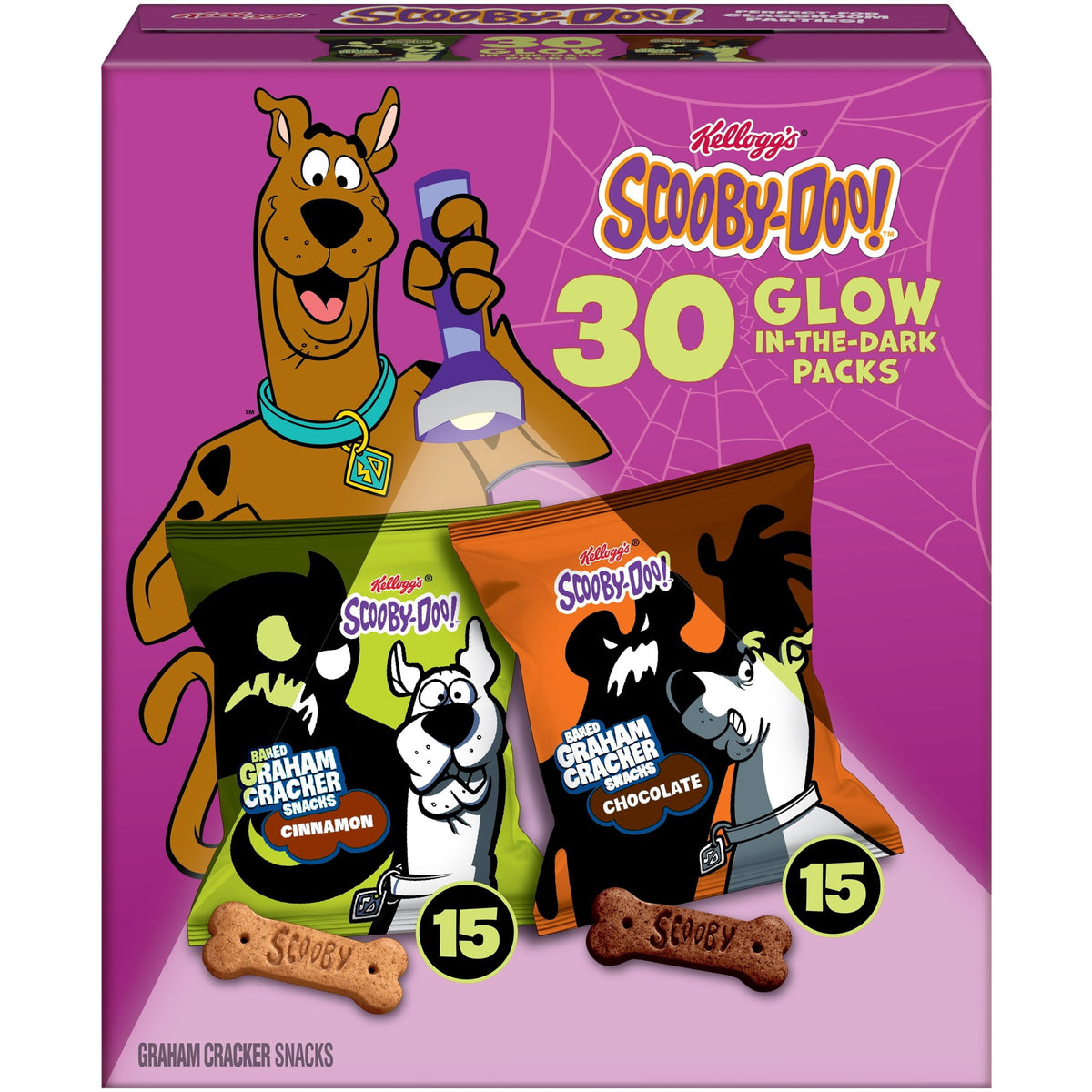 Kellogg's SCOOBY-DOO! Variety Pack Graham Snacks, Halloween Snacks, 30 Count