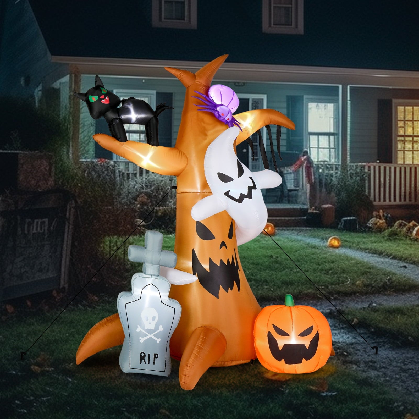 Ktaxon 6' Halloween Inflatables Outdoor Halloween Witches Decoration Blow up Witches