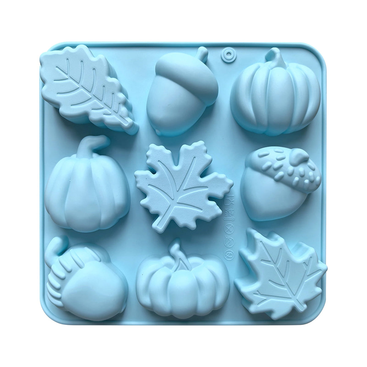 Ktlvex 6-Cavity Pumpkin Silicone Mold, Rectangular, Food-Grade, Pink – for Halloween Chocolate, Soap & Baking
