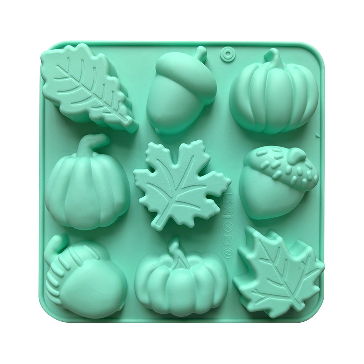 Ktlvex 6-Cavity Pumpkin Silicone Mold, Rectangular, Food-Grade, Pink – for Halloween Chocolate, Soap & Baking