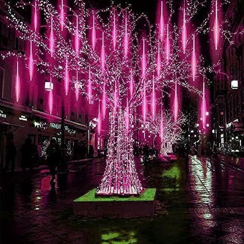 LED Outdoor String, Rain Lights,Meteor Lights,Meteor rain Lights 30cm 10 Tube Solar rain Lights with for Christmas Parties Wedding Christmas Tree