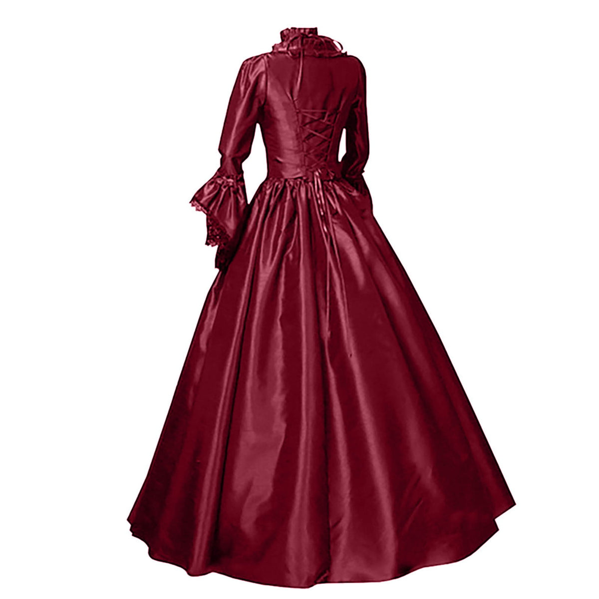 LYXSSBYX Maxi Dresses for Women Women's Long Sleeve Neck Dress Floor Length Cosplay Dress Plus Size Dress