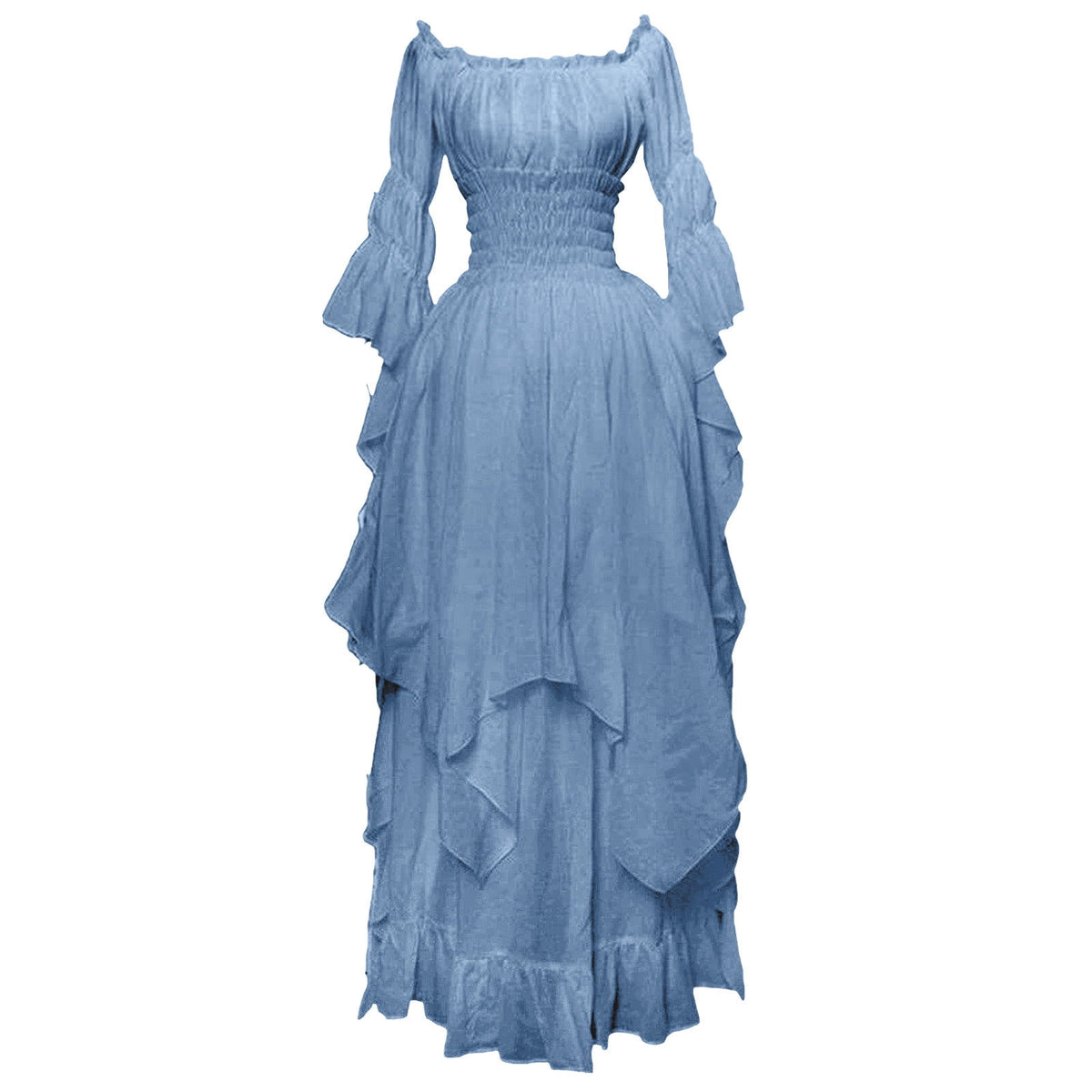 LYXSSBYX Maxi Dresses for Women Women's Long Sleeve Neck Dress Floor Length Cosplay Dress Plus Size Dress