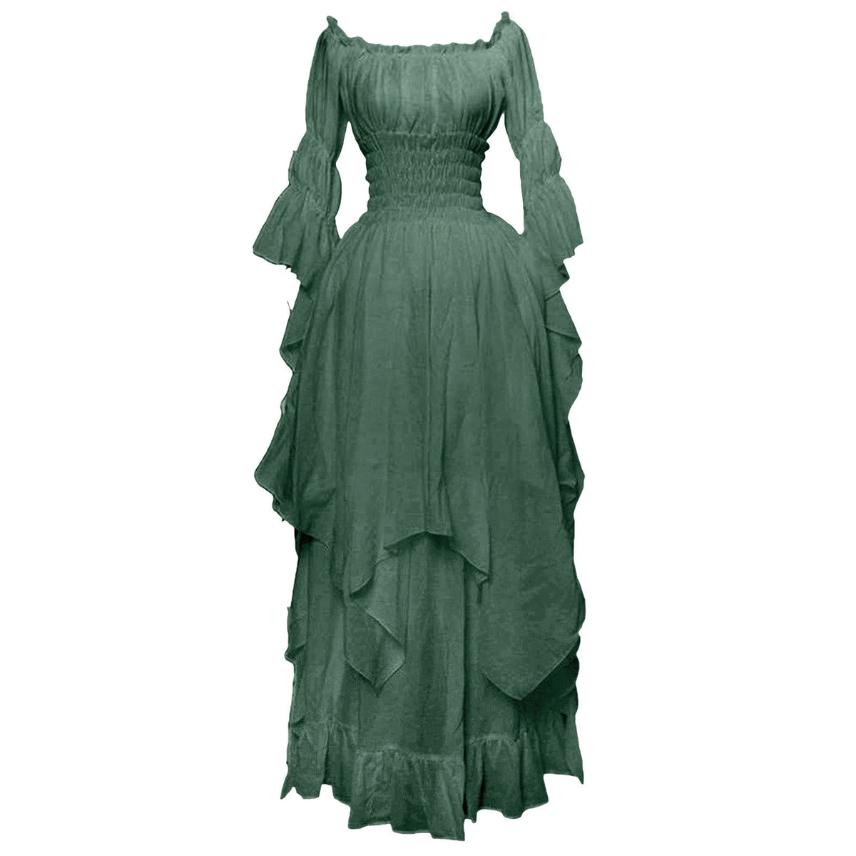 LYXSSBYX Maxi Dresses for Women Women's Long Sleeve Neck Dress Floor Length Cosplay Dress Plus Size Dress