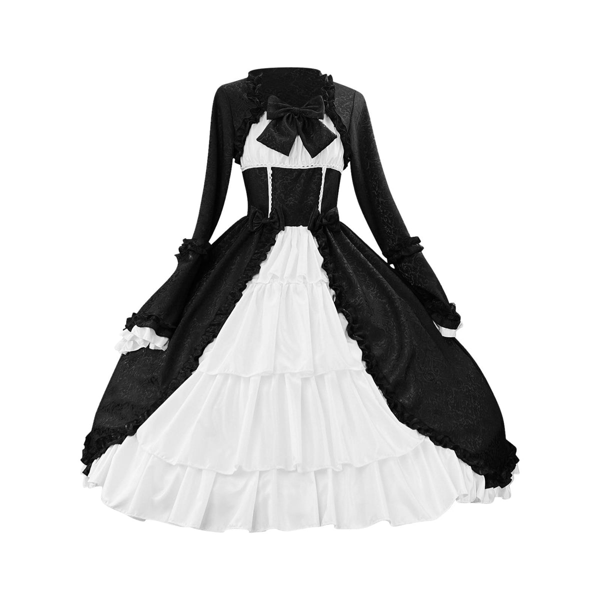 LYXSSBYX Maxi Dresses for Women Women's Long Sleeve Neck Dress Floor Length Cosplay Dress Plus Size Dress