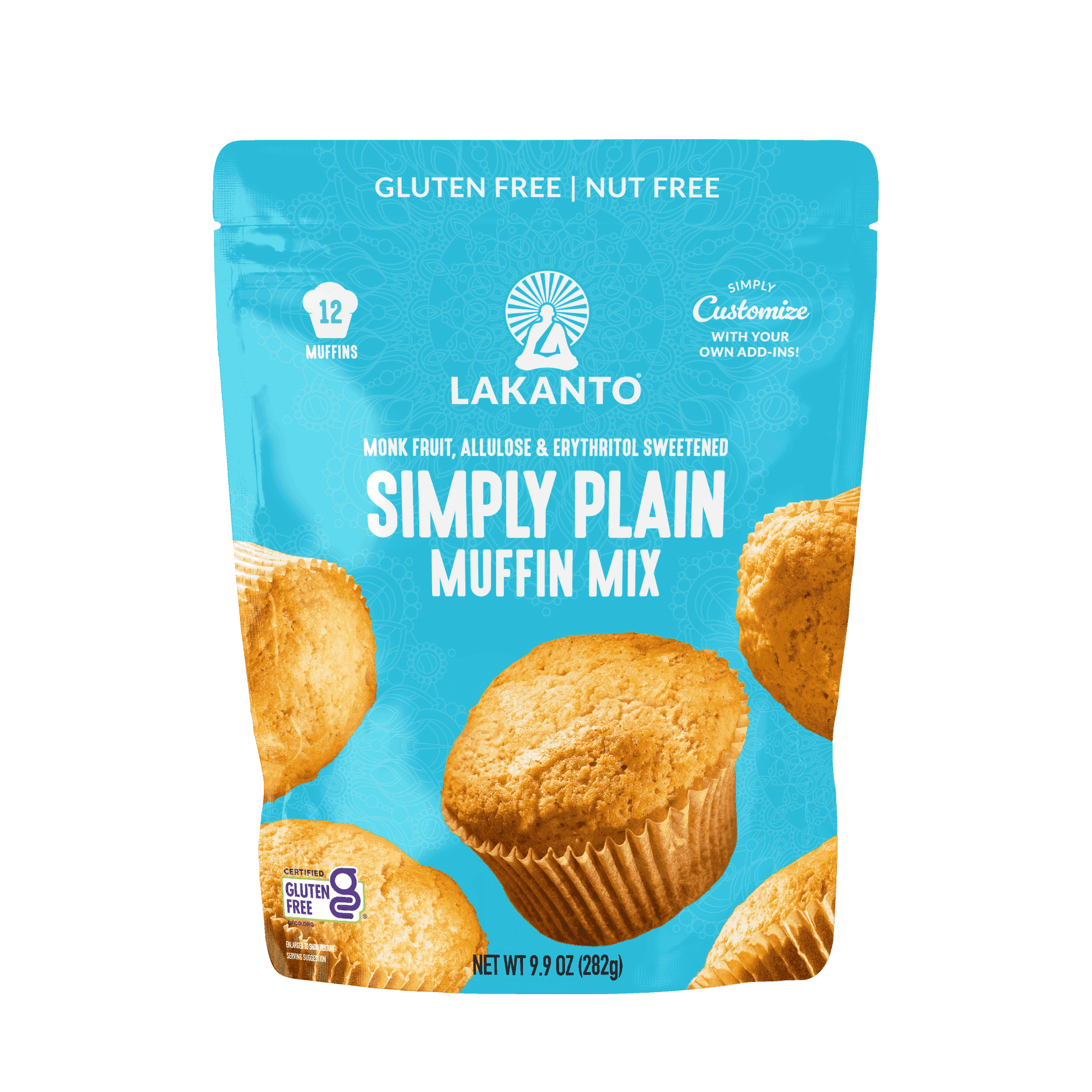 Lakanto Pumpkin Spice Muffin Mix - Sweetened with Monk Fruit and Allulose, Erythritol -8 Oz