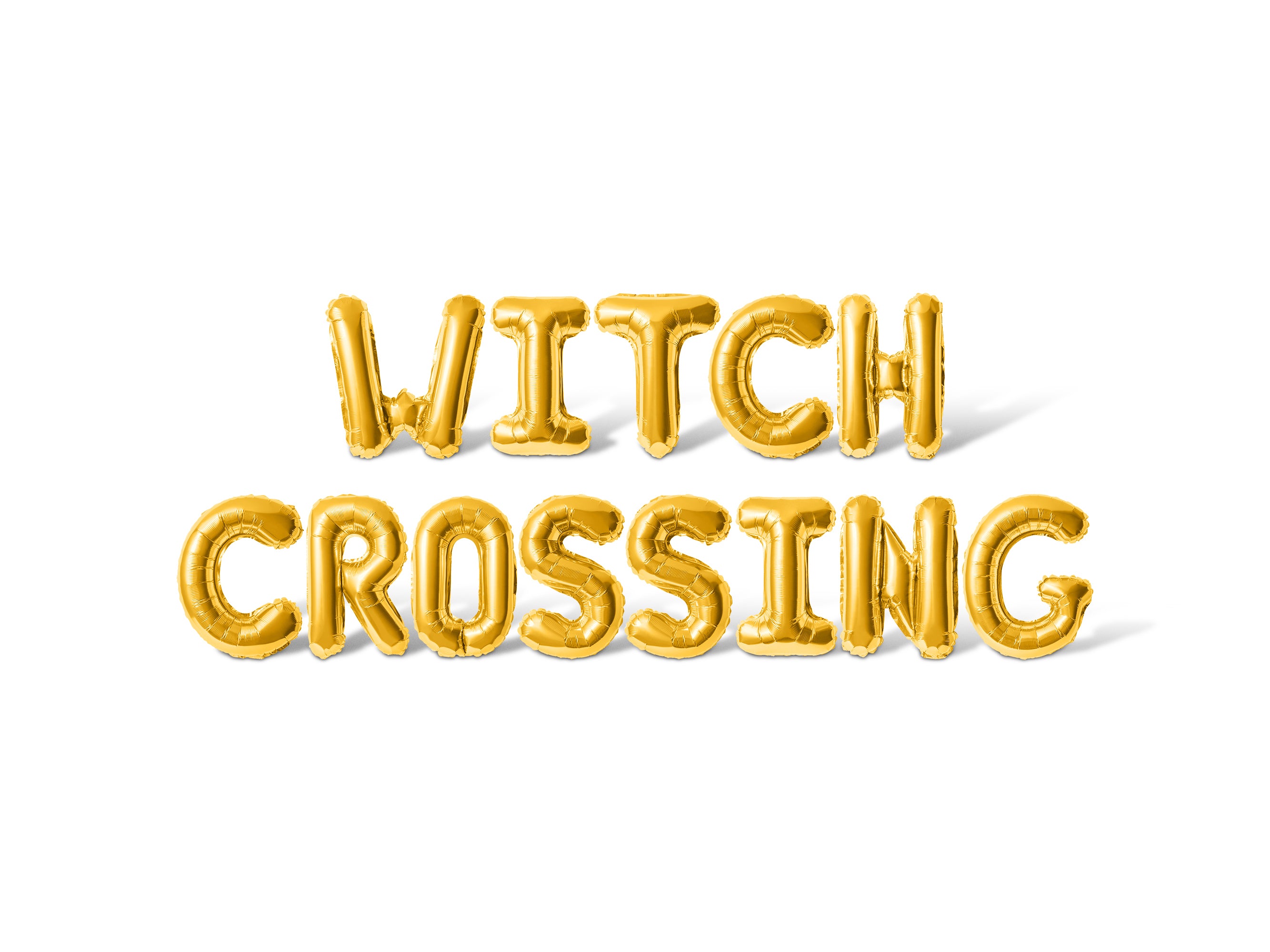 Letter Balloons - WITCH CROSSING 16" Inch Alphabet Letters Foil Mylar Balloon Halloween Party Banner (Gold)