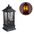 Lhrmh Halloween Decor - LED LED Hanging Lamp Candle Lantern with Skeleton and Pumpkin Designs for Portable Spooky Lighting
