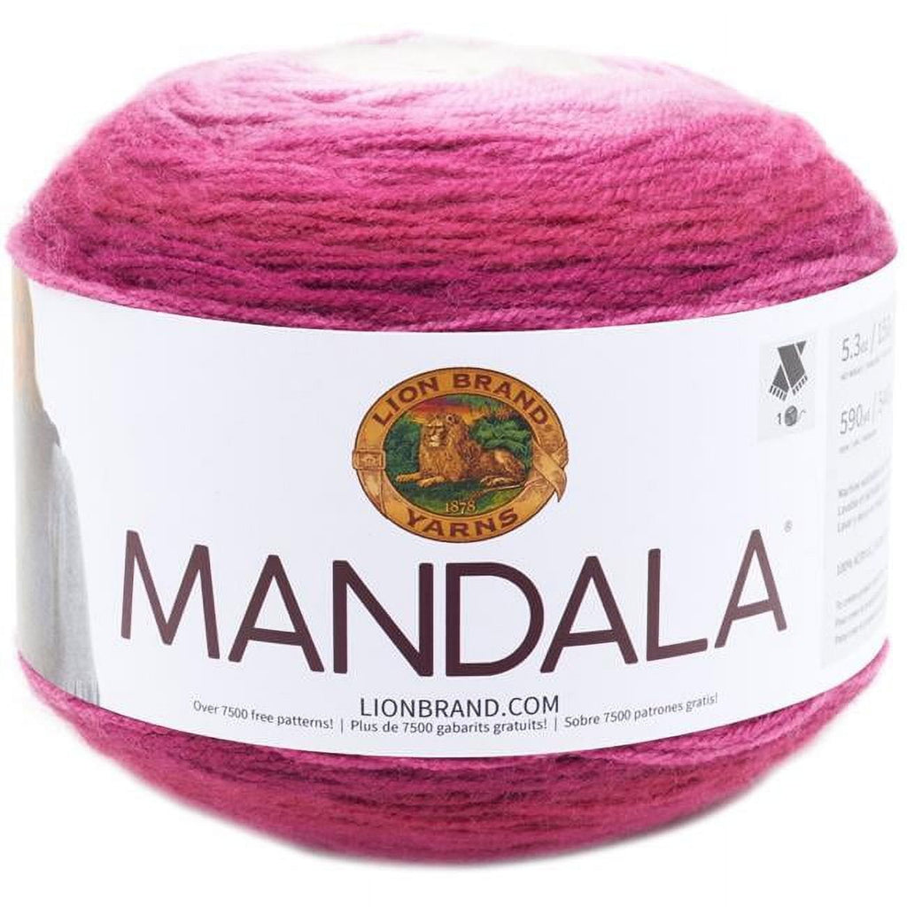 Lion Brand Yarn Mandala Cupid Self-Striping Light Acrylic Multi-color Yarn