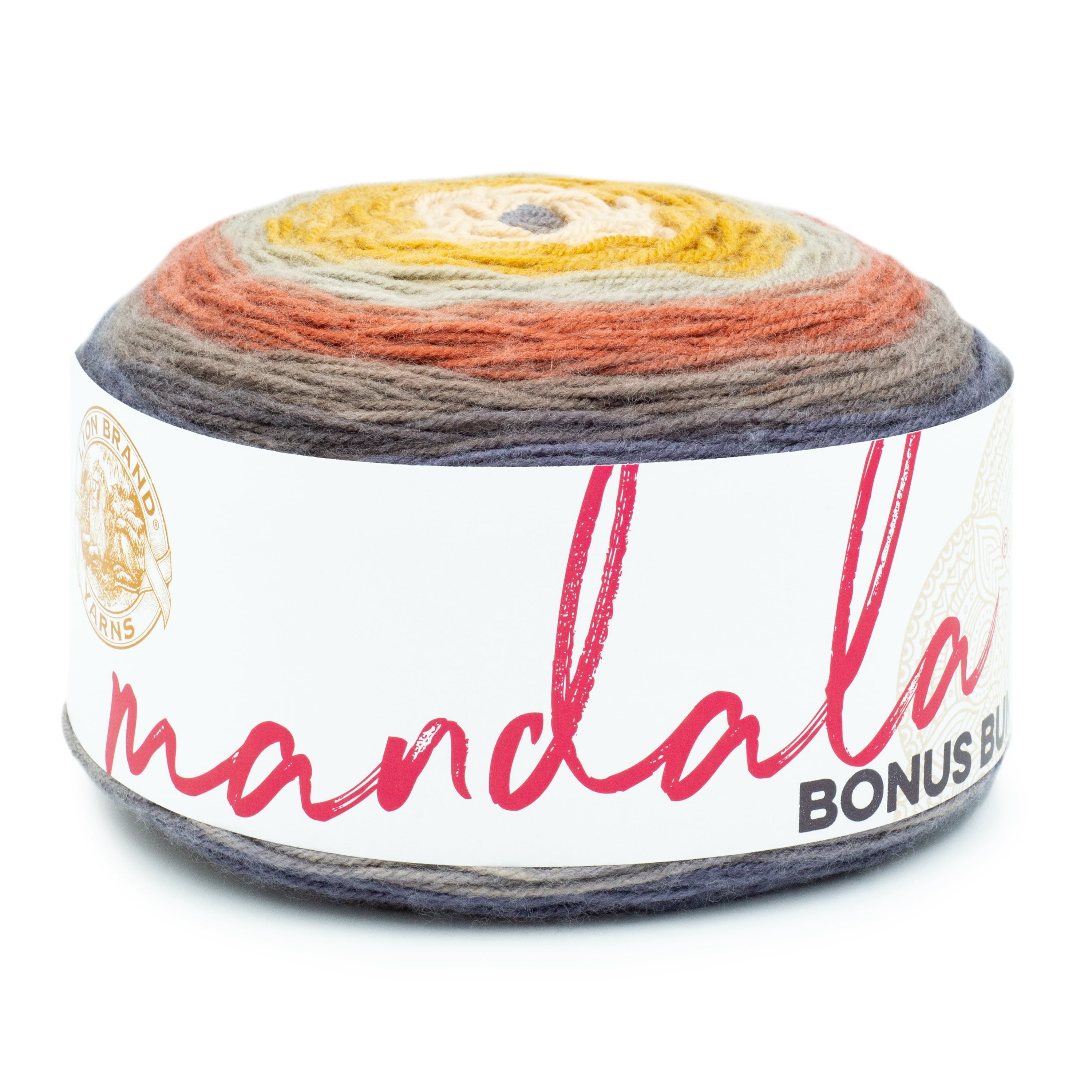 Lion Brand Yarn Mandala Bonus Bundle Meowth 125-249E Acrylic Light DK 1181yd 10.5oz Yarn