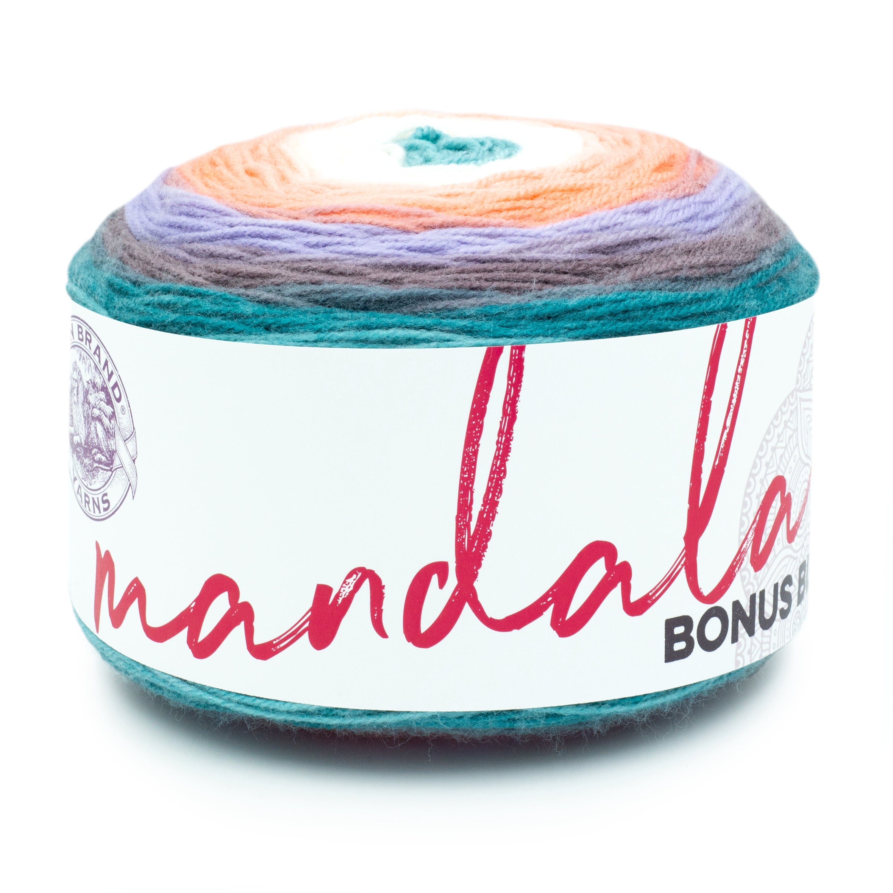 Lion Brand Yarn Mandala Bonus Bundle Meowth 125-249E Acrylic Light DK 1181yd 10.5oz Yarn