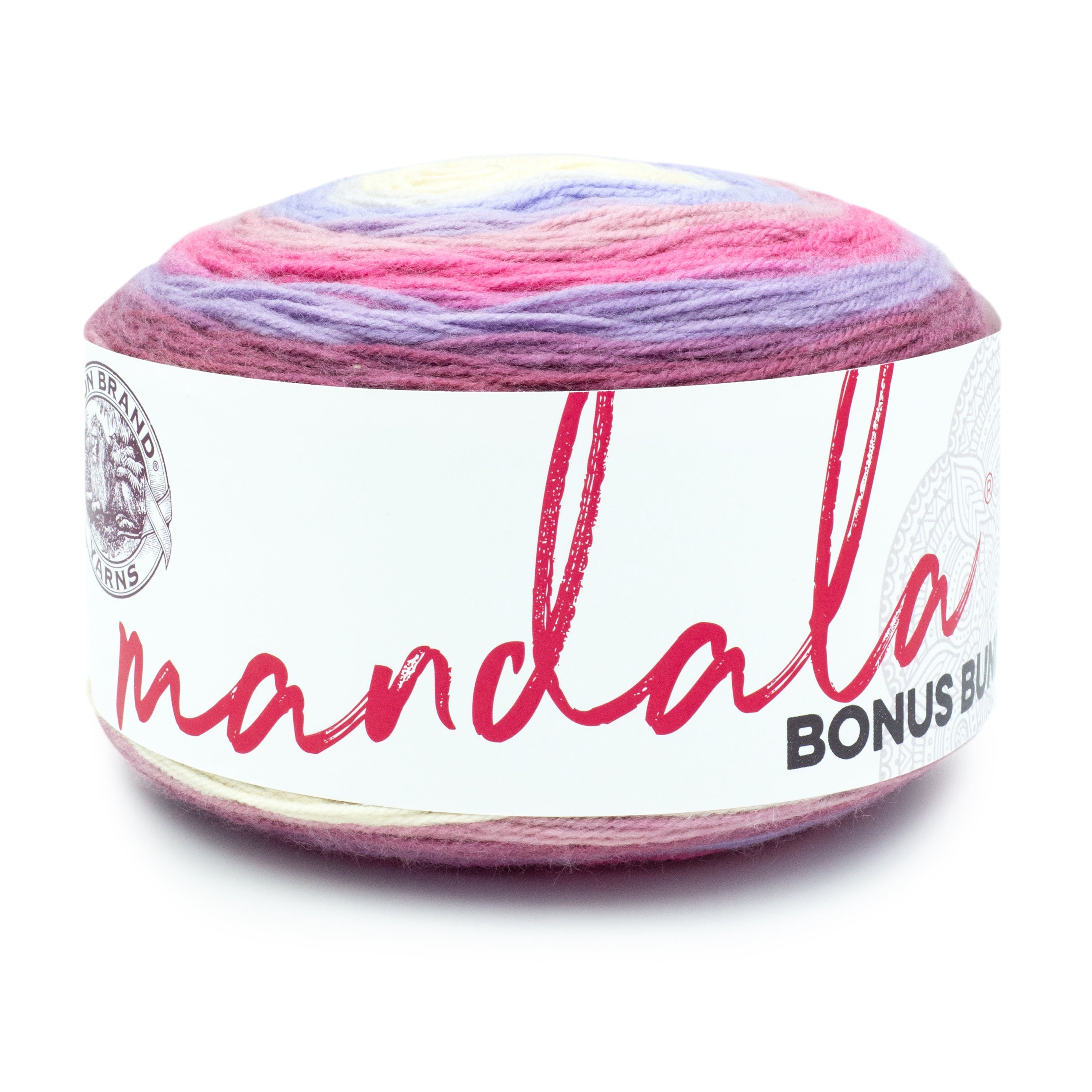Lion Brand Yarn Mandala Bonus Bundle Meowth 125-249E Acrylic Light DK 1181yd 10.5oz Yarn