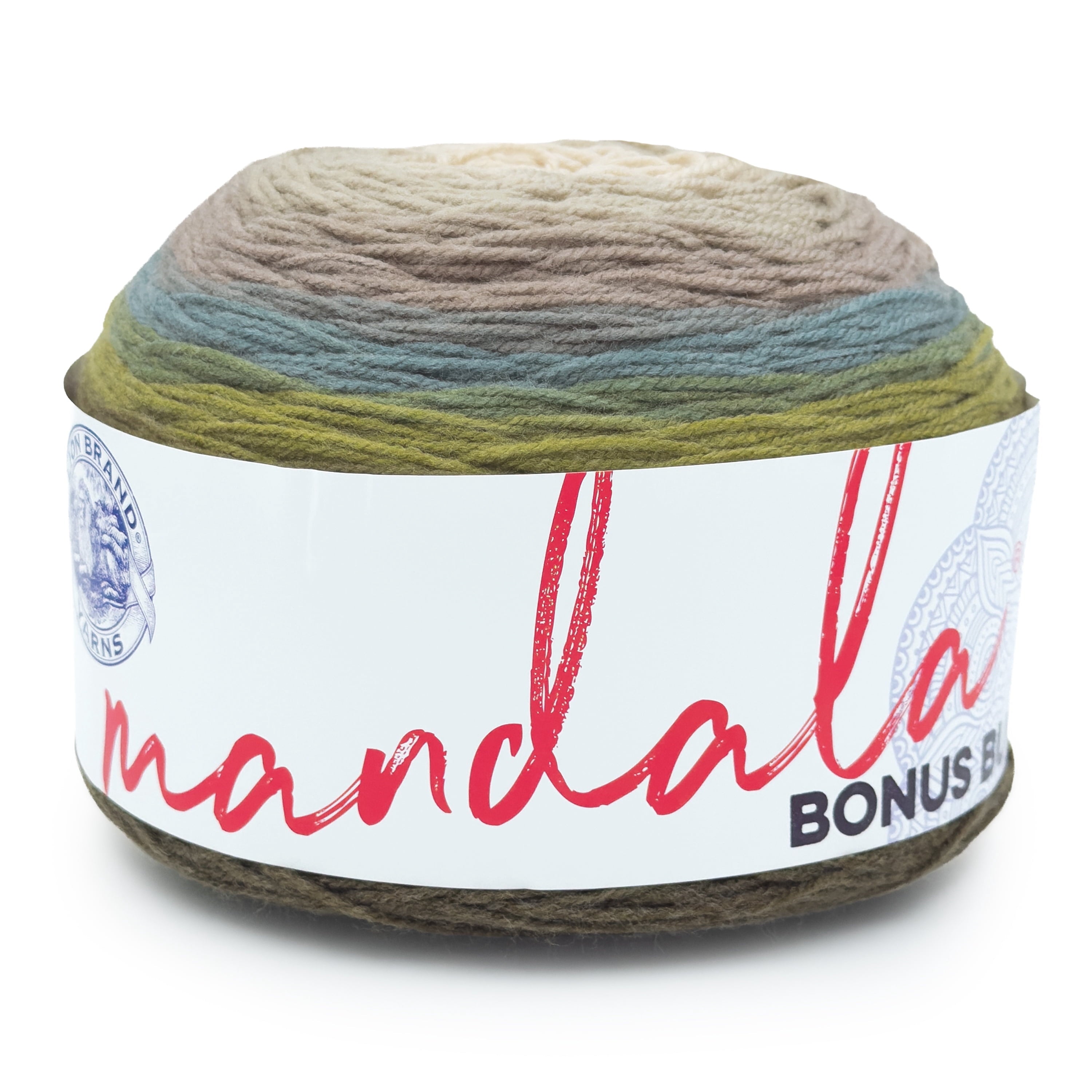 Lion Brand Yarn Mandala Bonus Bundle Meowth 125-249E Acrylic Light DK 1181yd 10.5oz Yarn