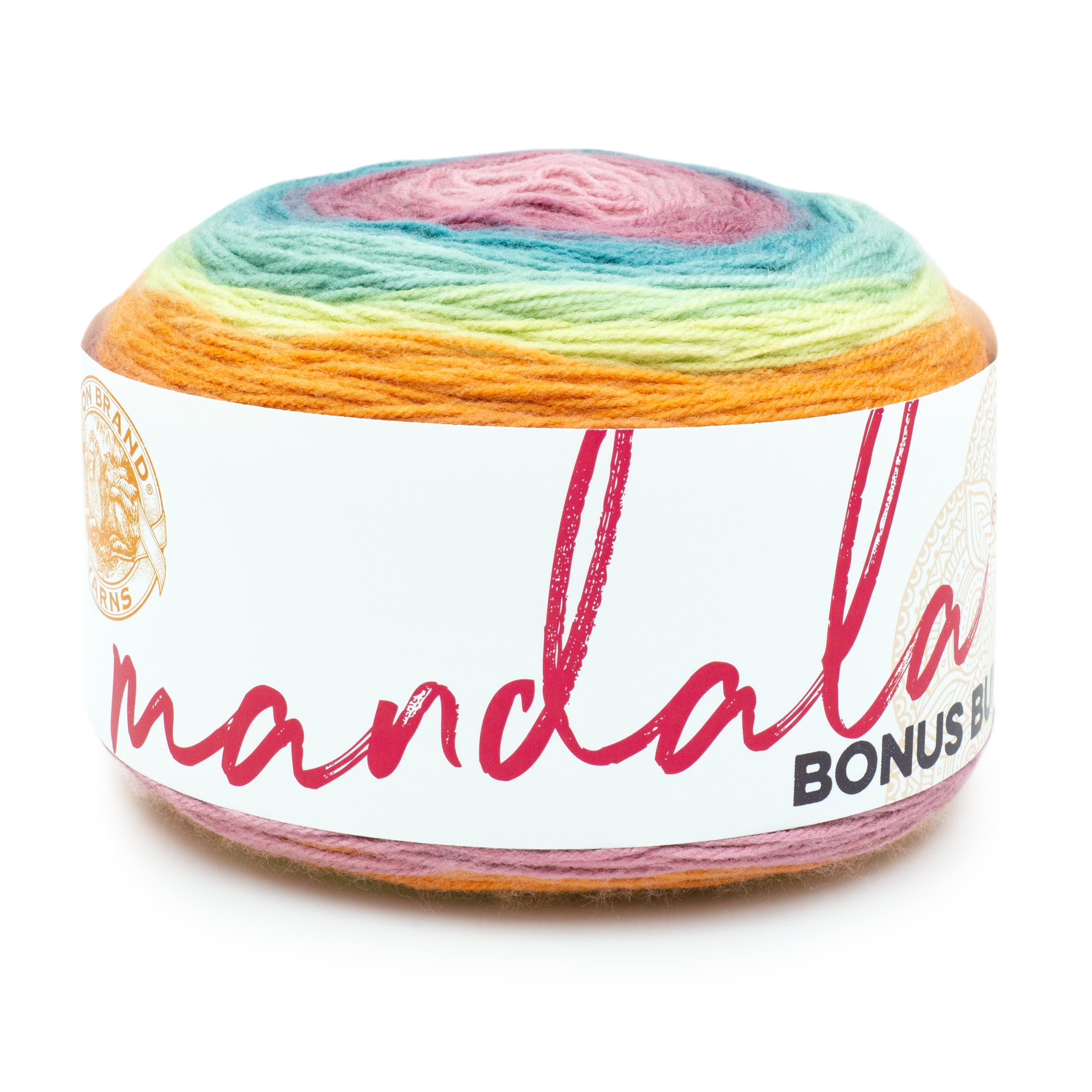 Lion Brand Yarn Mandala Bonus Bundle Meowth 125-249E Acrylic Light DK 1181yd 10.5oz Yarn