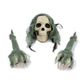 Loyerfyivos Halloween Decorations Crawling Zombie with Glowing Red Eyes and Creepy Sound (Activation Function), 51 Inches Scary Animated Zombie Props for Halloween Yard Garden Decor (Green)