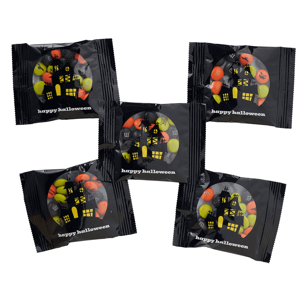M&M'S Halloween Milk Chocolate Trick-or-Treat Candy, Party Favor Packs, Set of 30