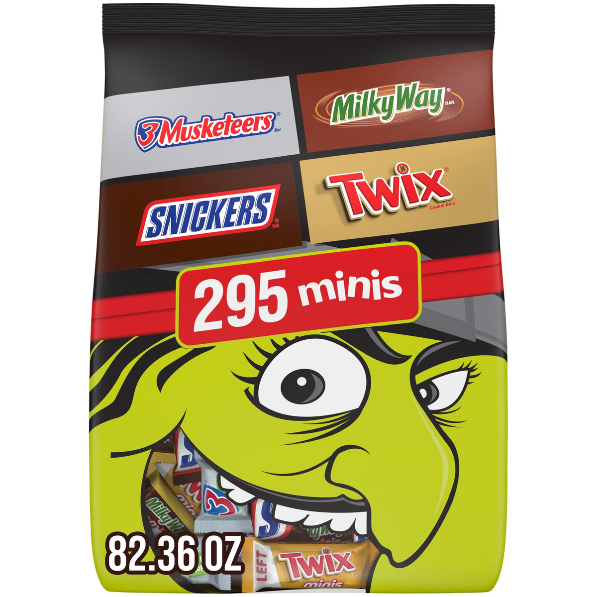 Mars Mixed Snickers, Twix & More Minis Chocolate Halloween Candy Assortment - 295 Count Bulk Bag