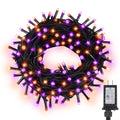 Magotan 300 LED 98 ft Halloween Lights Outdoor Indoor Orange and Purple Halloween Decorations String Lights