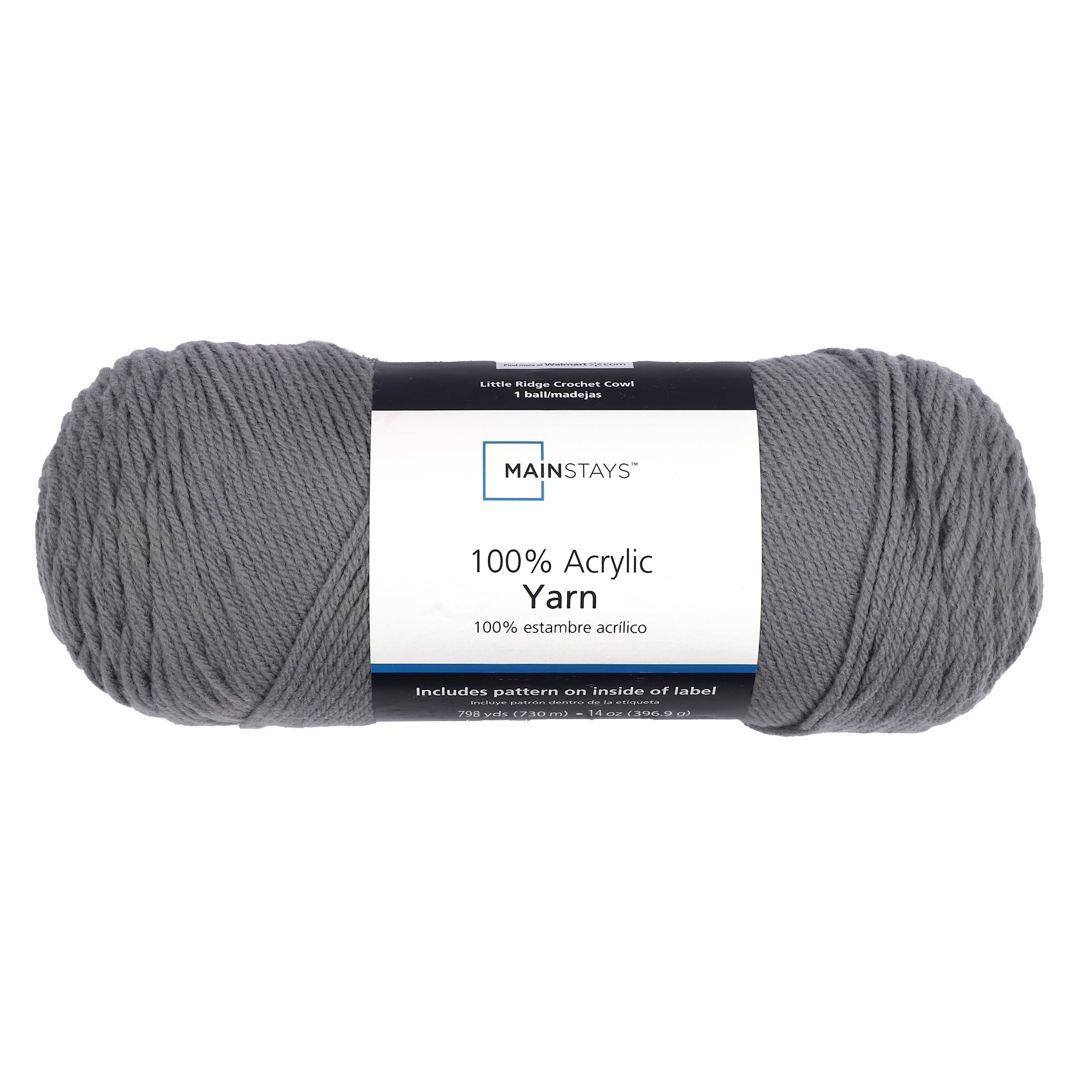 Mainstays Medium Acrylic Yarn, White, 14 oz, 798 yd