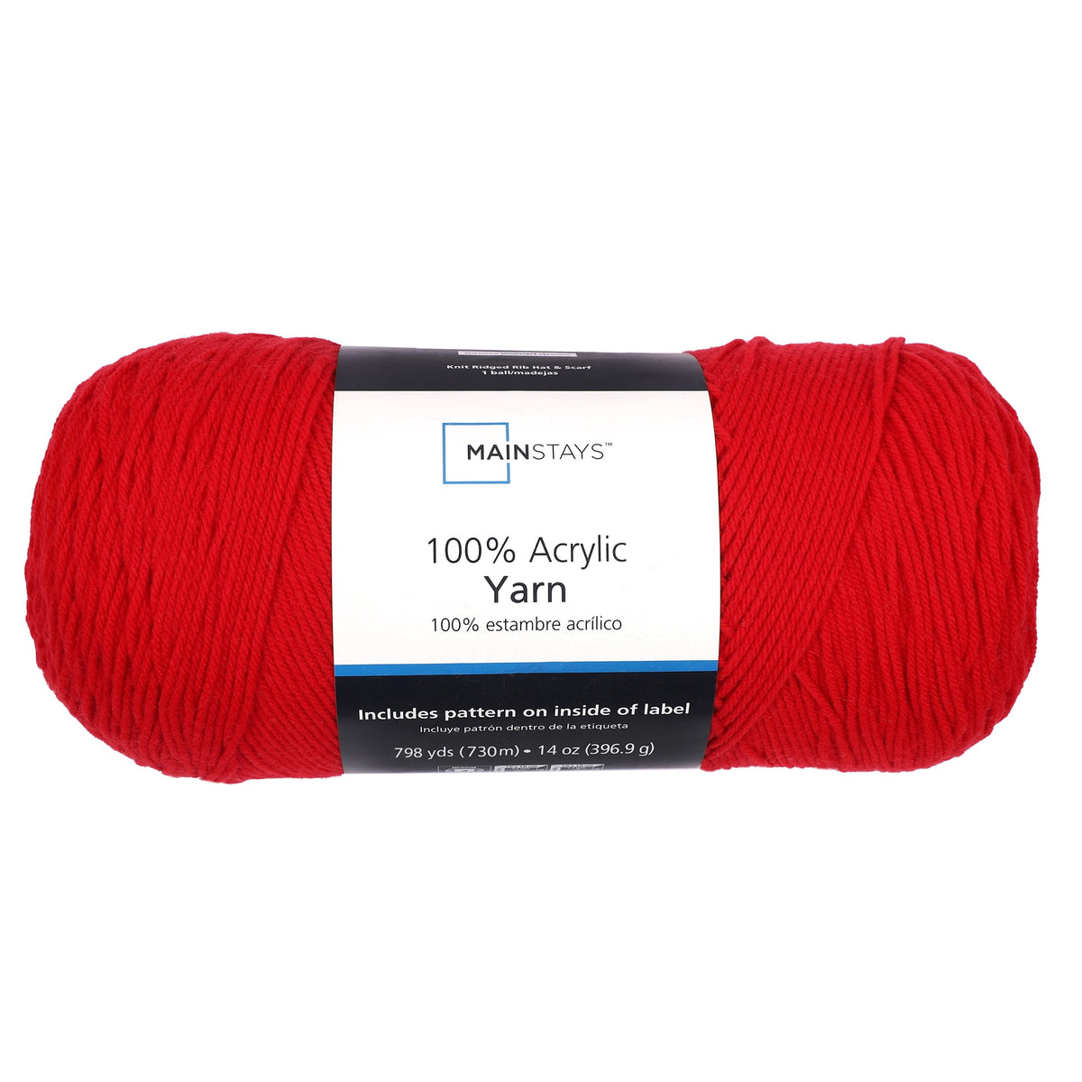 Mainstays Medium Acrylic Yarn, White, 14 oz, 798 yd