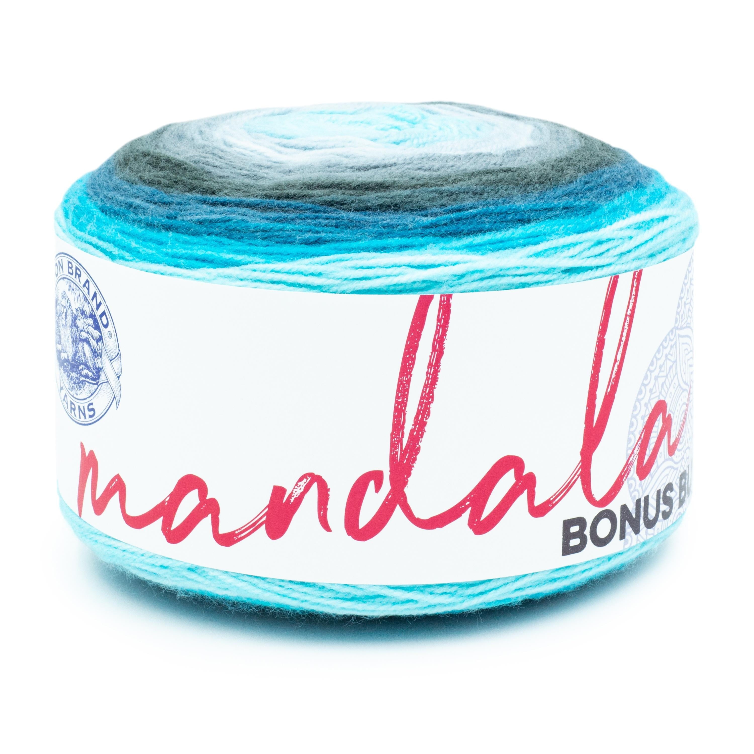 Lion Brand Yarn Mandala Bonus Bundle Meowth 125-249E Acrylic Light DK 1181yd 10.5oz Yarn