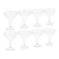 Way To Celebrate Clear Plastic Margarita Glasses, 8 Count, 10.8 oz, 5.7 in x 4.4 in