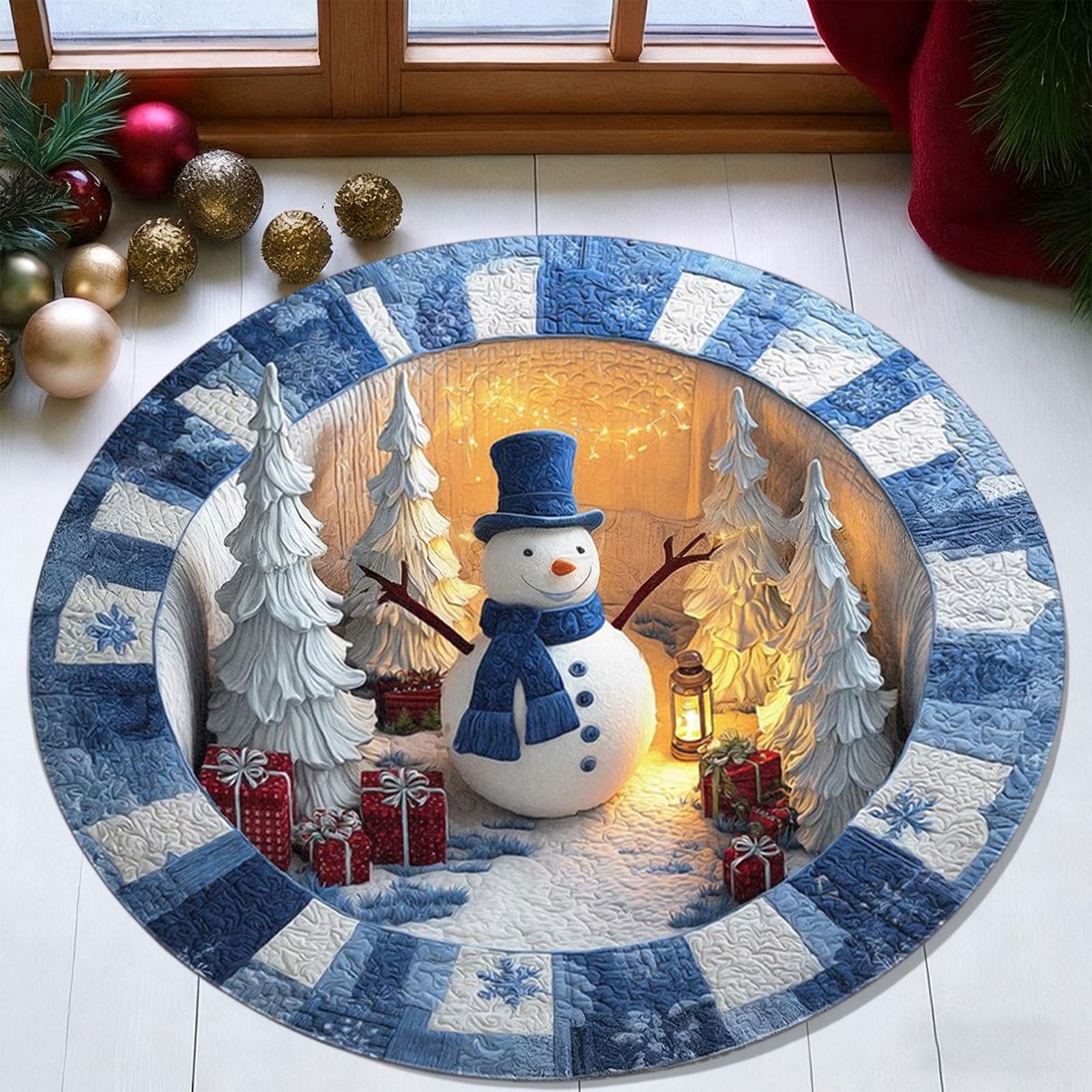 Mats Savings YZEGDCH Christmas Reindeer Rugs- Green Rugs for Living Room Christmas Doormat Indoor Outdoor Entrance Floor Rug Non Slip Winter Christmas Decor Rubber Welcome Mats