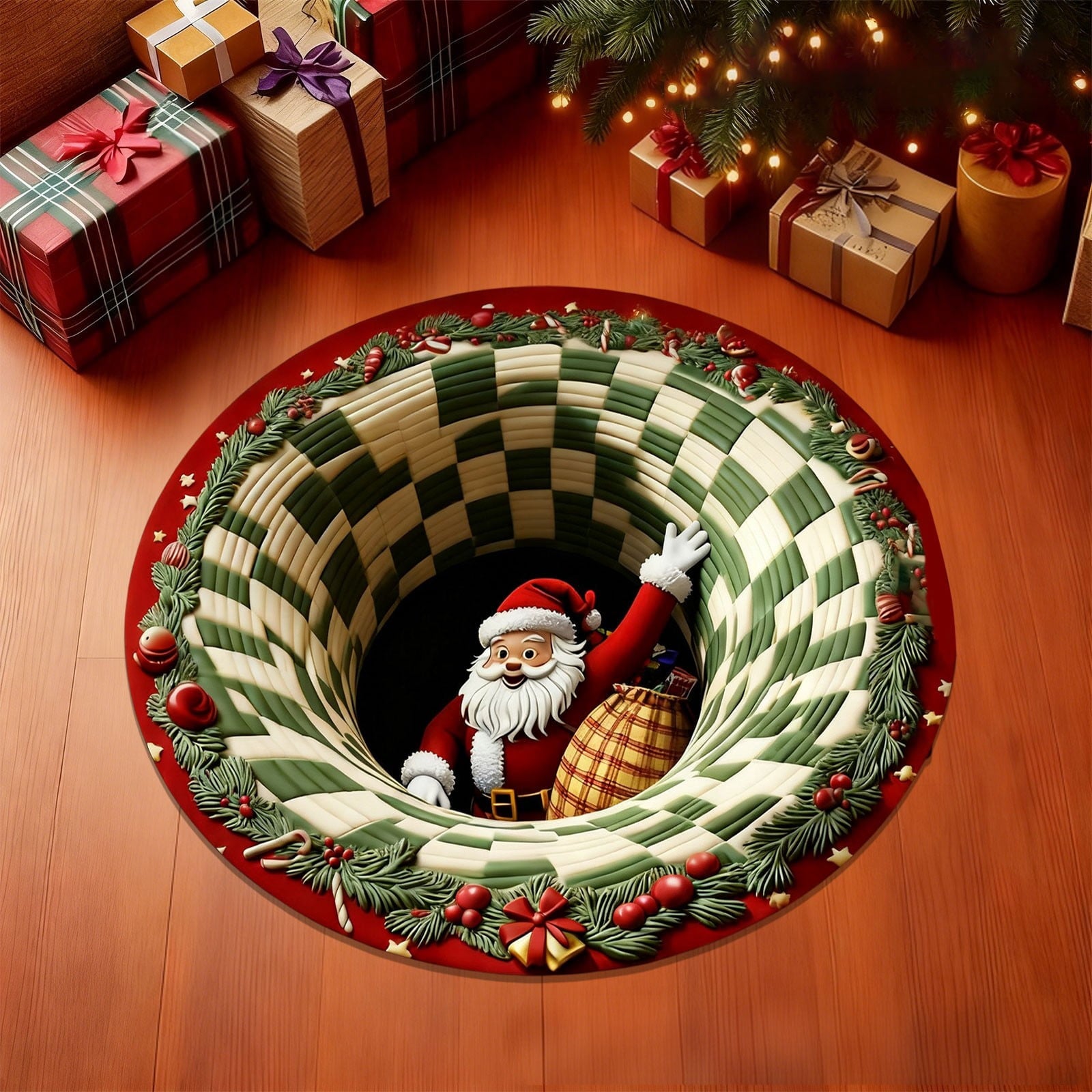 Mats Savings YZEGDCH Christmas Reindeer Rugs- Green Rugs for Living Room Christmas Doormat Indoor Outdoor Entrance Floor Rug Non Slip Winter Christmas Decor Rubber Welcome Mats