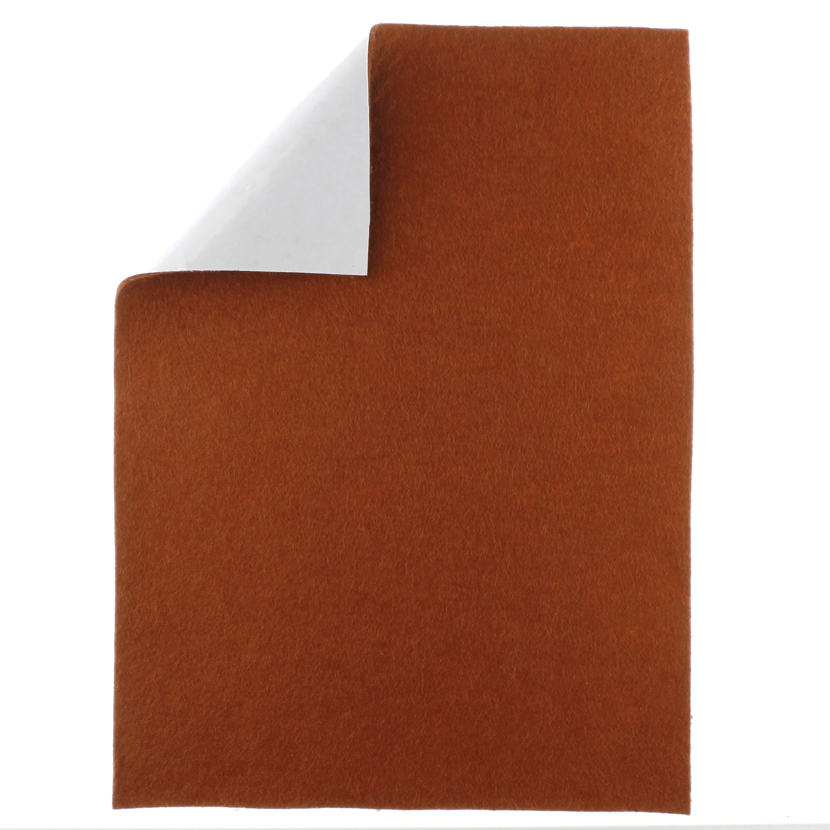 Merino Wool Blend Felt Crafting Sheets Adhesive Backed - Brown