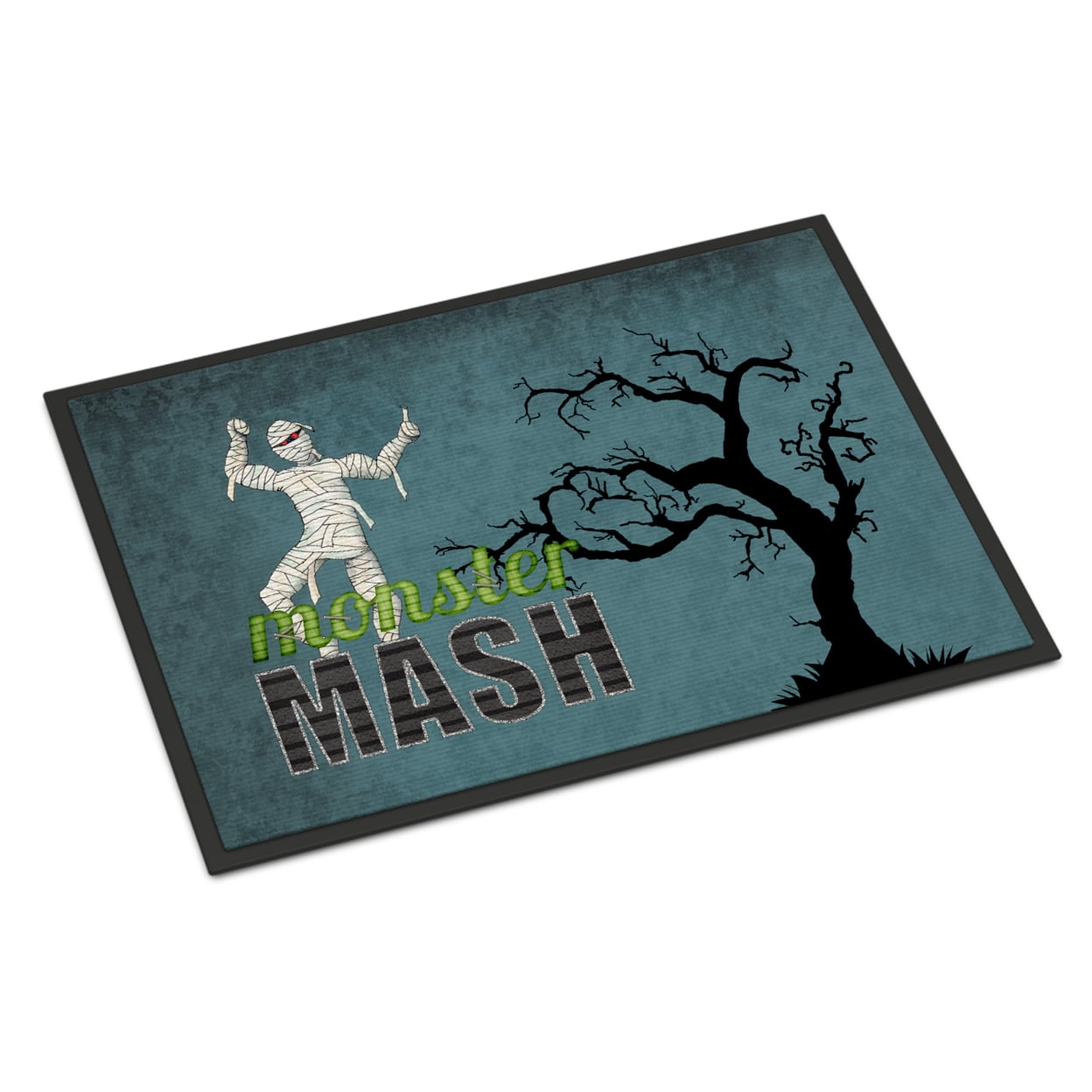 Monster Mash with Mummy Halloween Doormat 18x27