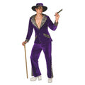 Morph Mens Purple 70's Costume Hat 1970s Velvet Suit Guys Party Halloween Purple XL