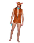 Mystery Pup 2pc Scooby Inspired Cosplay Men's Halloween Costume