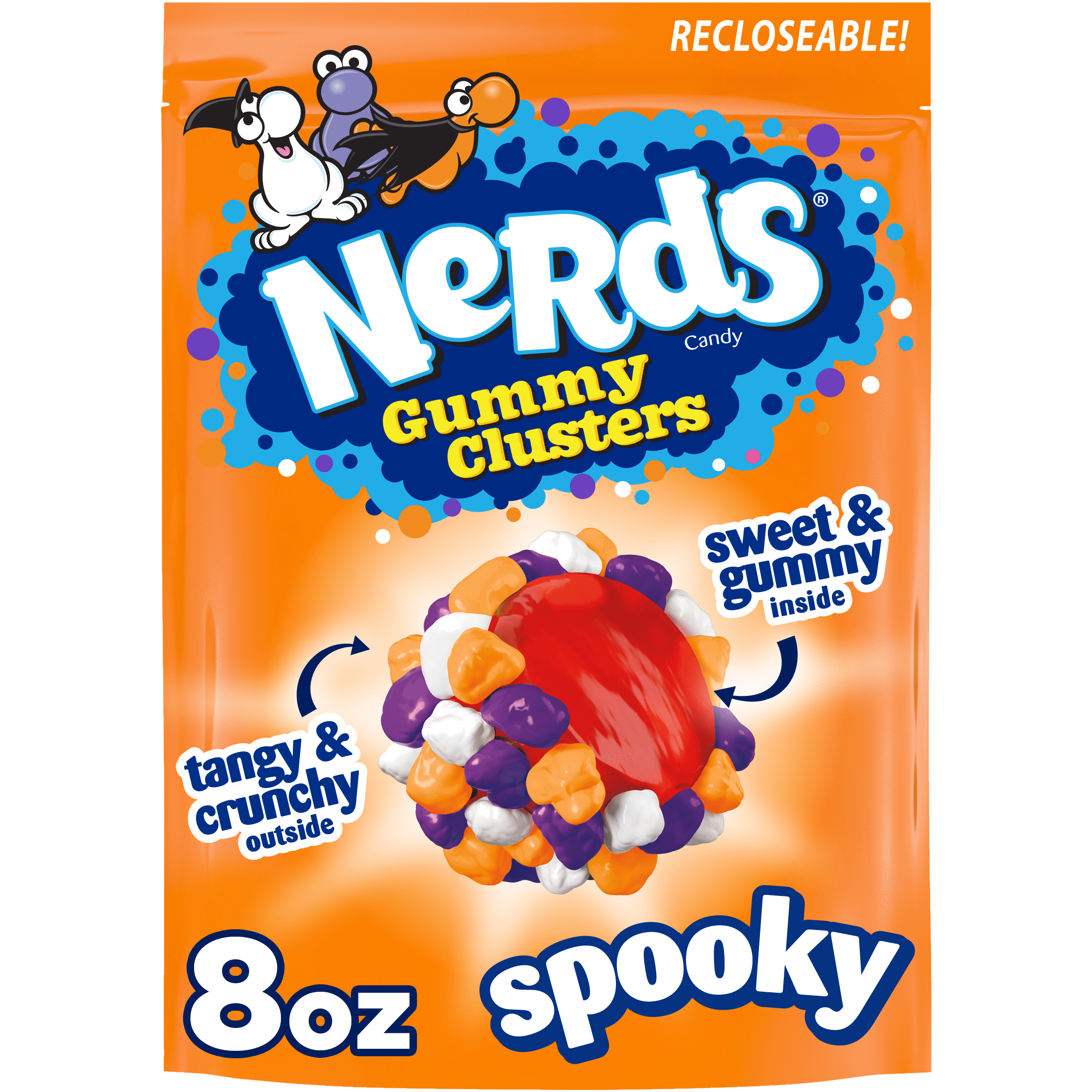 Nerds Spooky Gummy Clusters, Halloween Candy, Nerds Gummy Candies, 8 Ounce Treat Resealable Pouch