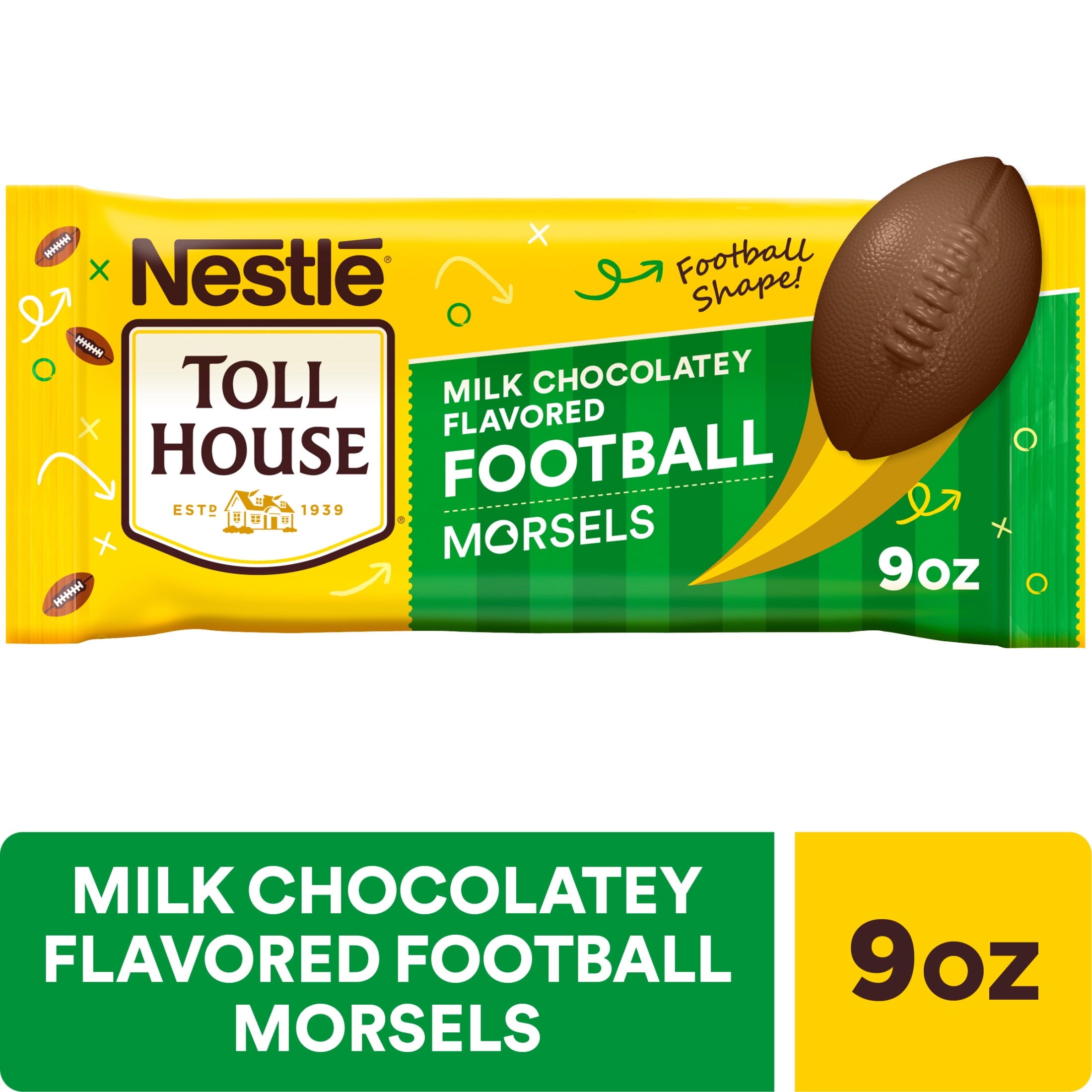 Nestle Toll House Milk Chocolatey Flavored Football Morsels, Baking Chips, Chocolate Chips 9 oz