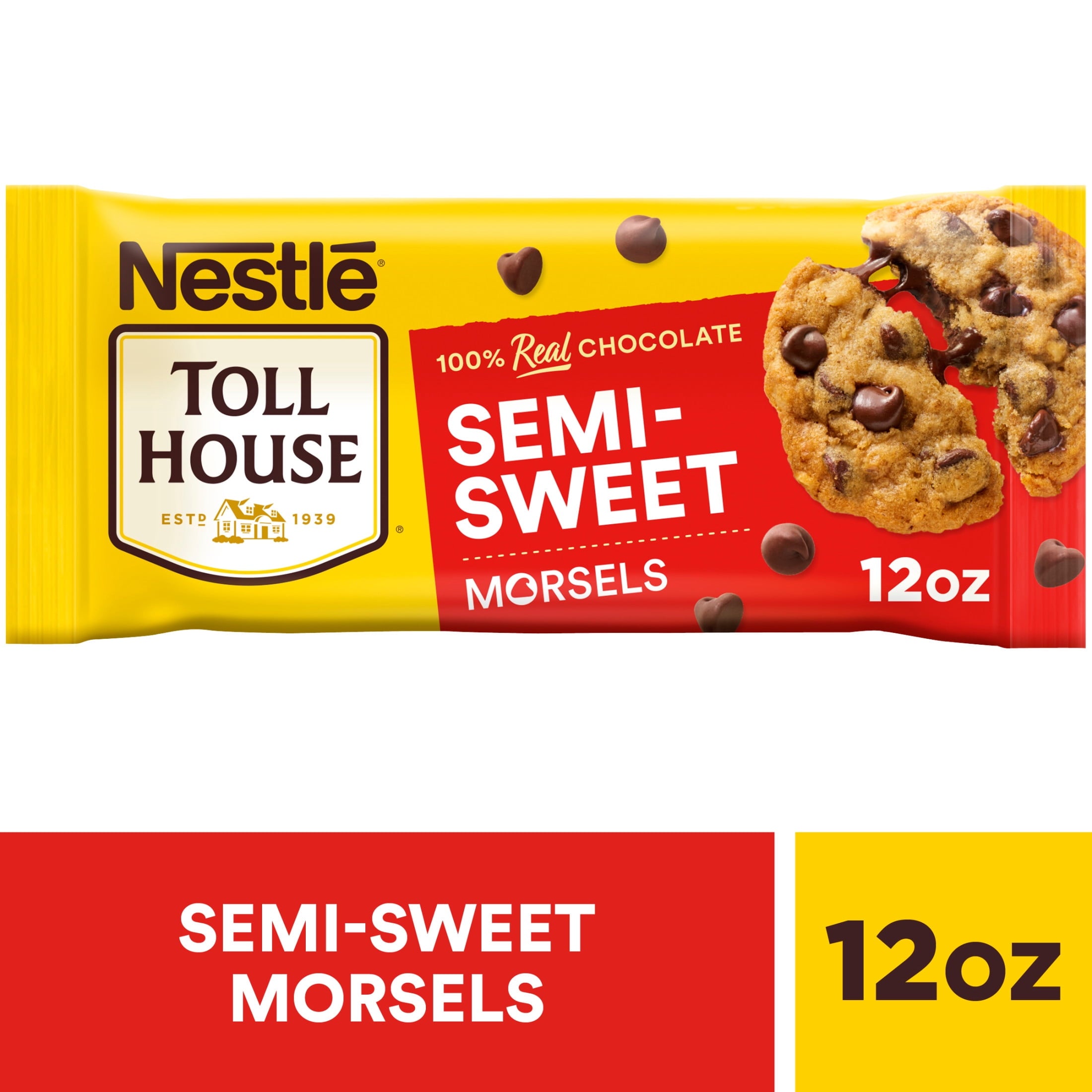 Nestle Toll House Semi Sweet Chocolate Baking Chips, 12 oz Bag