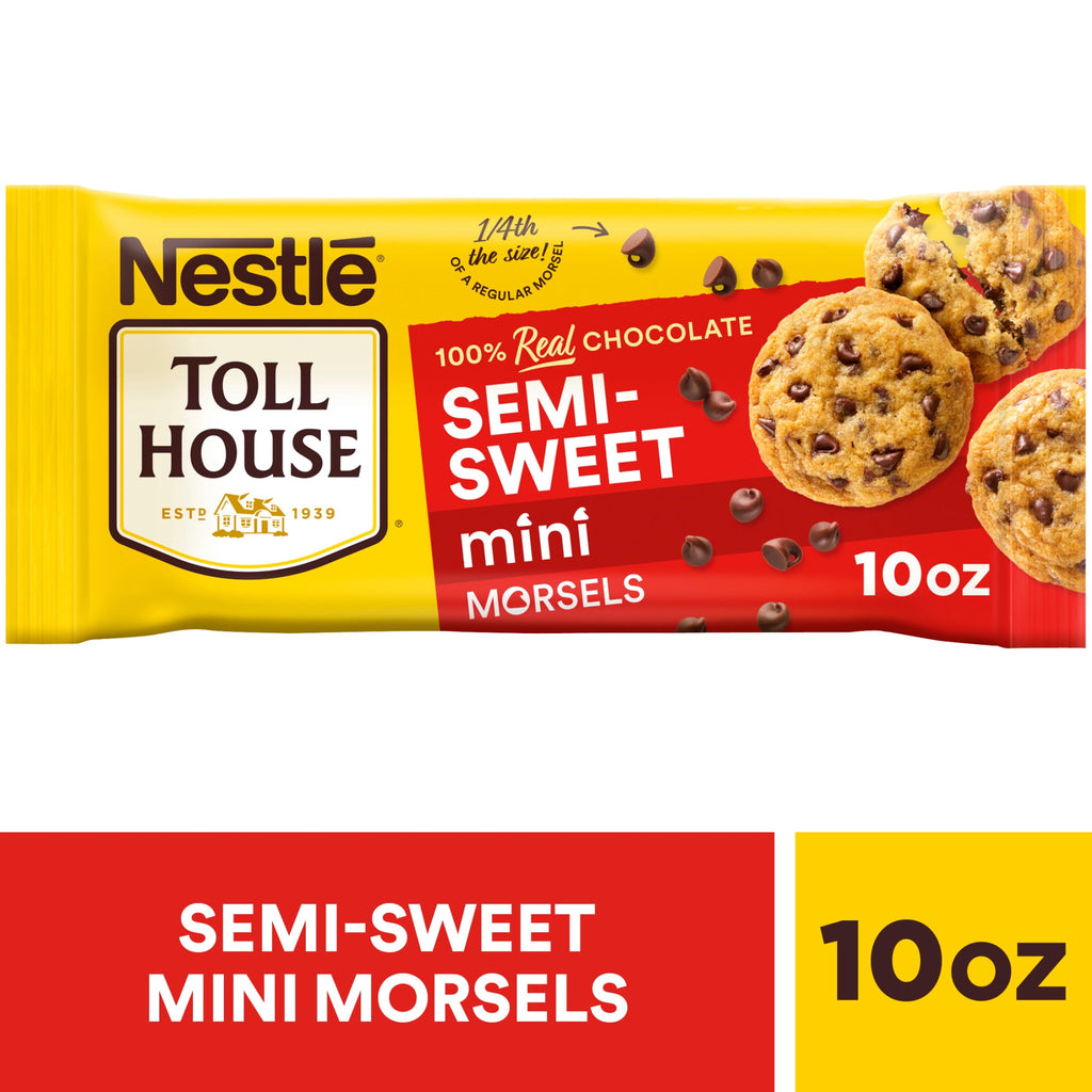 Nestle Toll House Semi Sweet Chocolate Mini Regular Baking Chips, 10 oz Bag