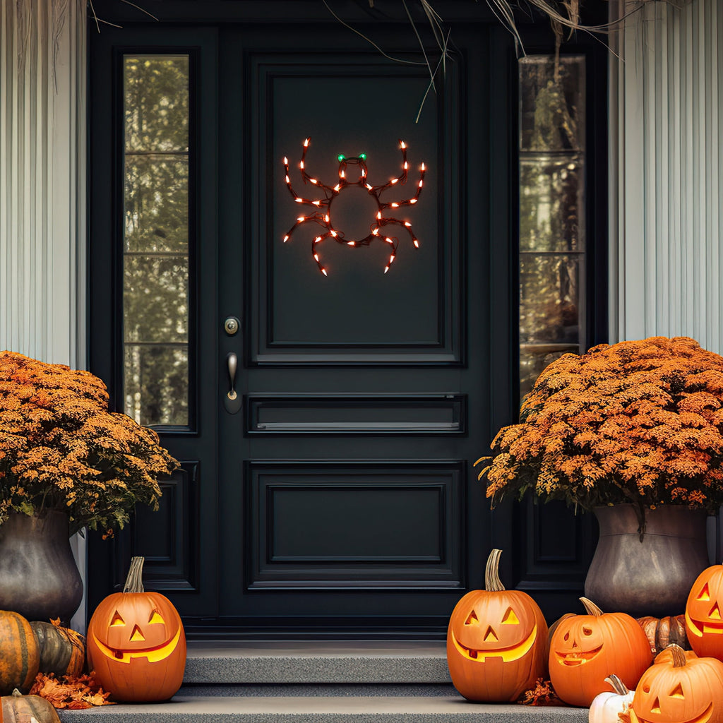 Northlight Lighted Spider Halloween Window Decoration - 14"