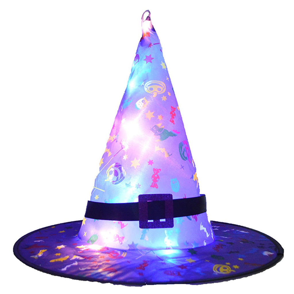 OAVQHLG3B Halloween Decorations Witch Hat Lights, Halloween LED Hanging Lighted Glowing Witch Hats Battery Operated String Lights for Outdoor Indoor Yard Tree Garden Party Décor